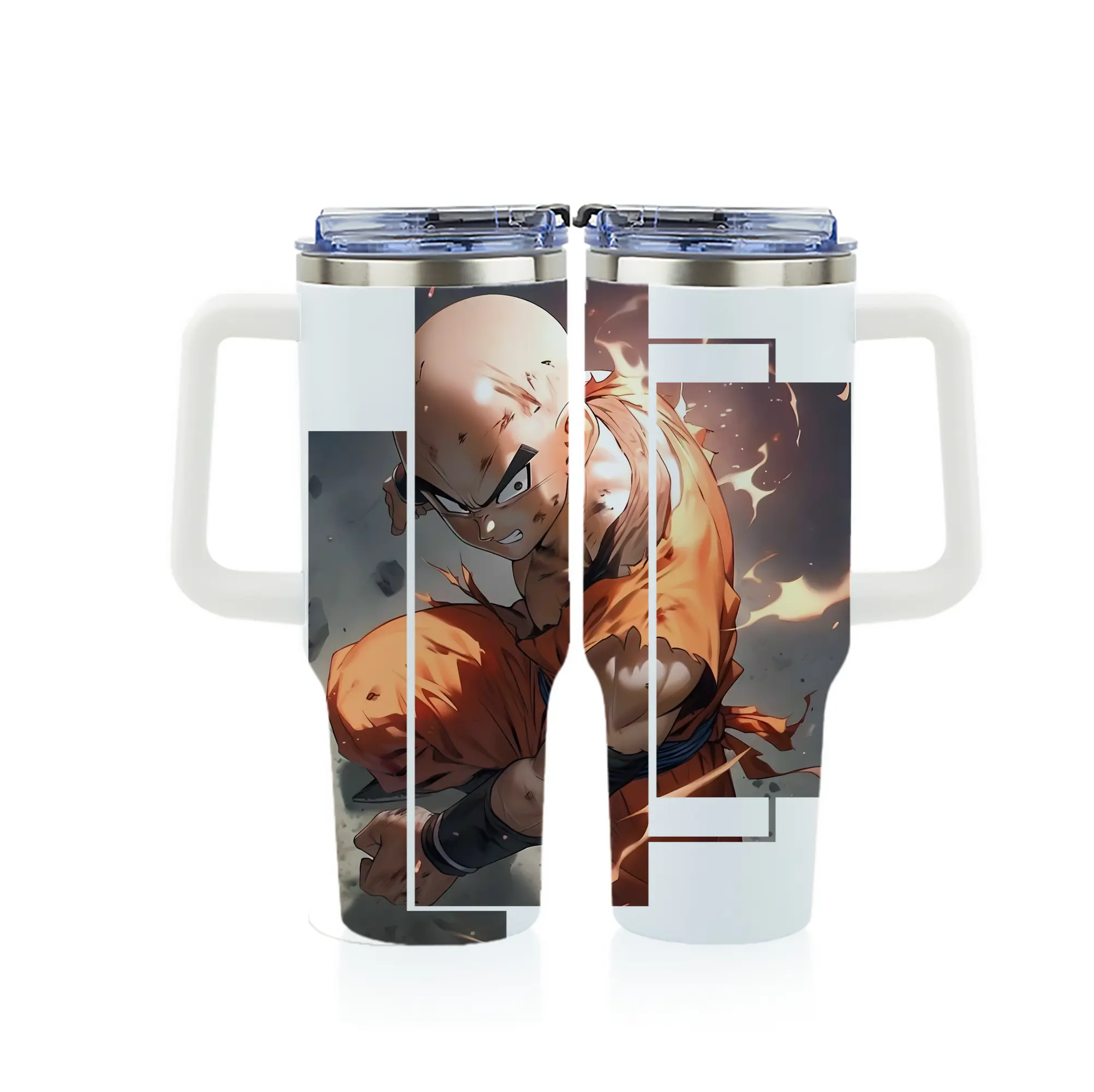 ドラゴンボール グッズクリリン - 1200mL フルプリント車用タンブラー ・ 304ステンレス 内側 ・ 201ステンレス 外側 ・ 保温 保冷 ・ 通勤 ドライブ アウトドア用