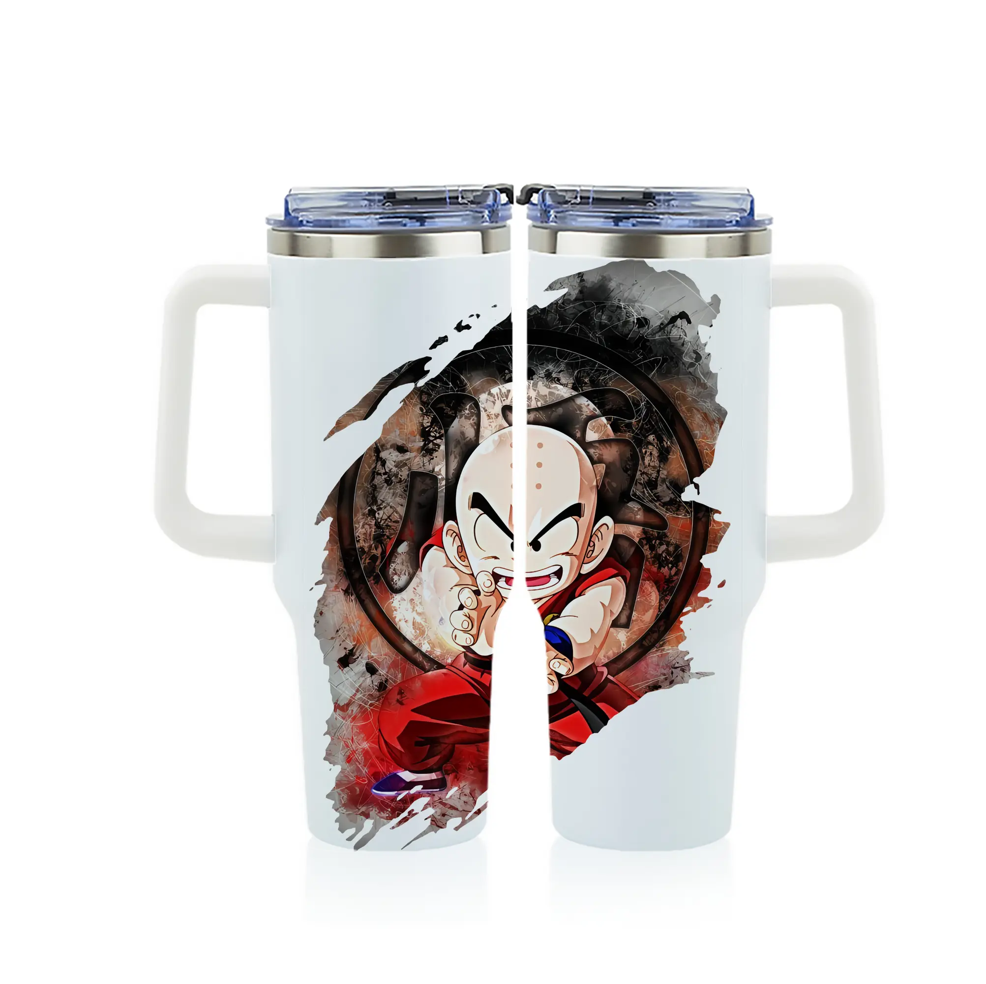 ドラゴンボール グッズクリリン - 1200mL フルプリント車用タンブラー ・ 304ステンレス 内側 ・ 201ステンレス 外側 ・ 保温 保冷 ・ 通勤 ドライブ アウトドア用