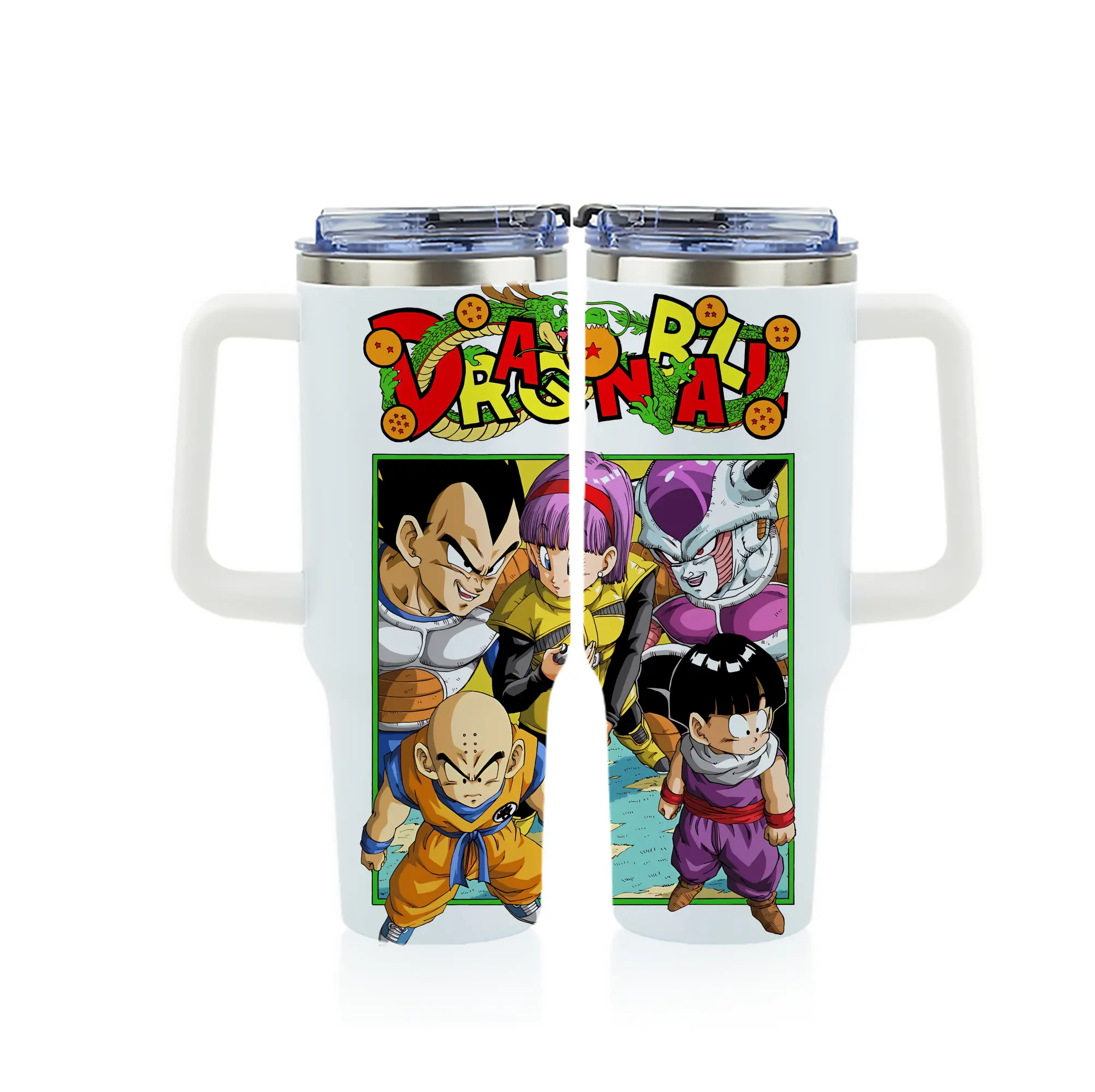 ドラゴンボール グッズクリリン - 1200mL フルプリント車用タンブラー ・ 304ステンレス 内側 ・ 201ステンレス 外側 ・ 保温 保冷 ・ 通勤 ドライブ アウトドア用