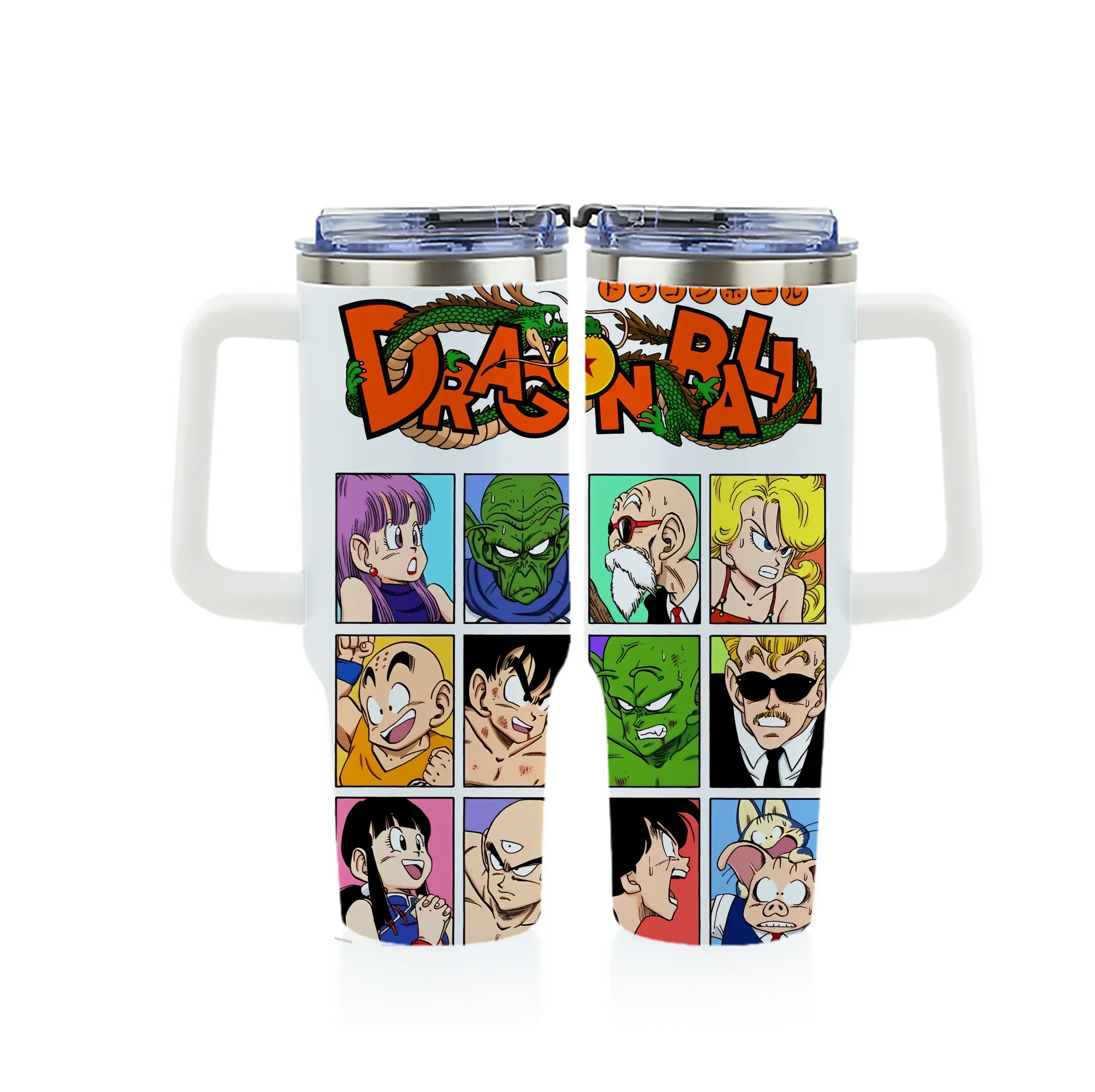 ドラゴンボール グッズクリリン - 1200mL フルプリント車用タンブラー ・ 304ステンレス 内側 ・ 201ステンレス 外側 ・ 保温 保冷 ・ 通勤 ドライブ アウトドア用