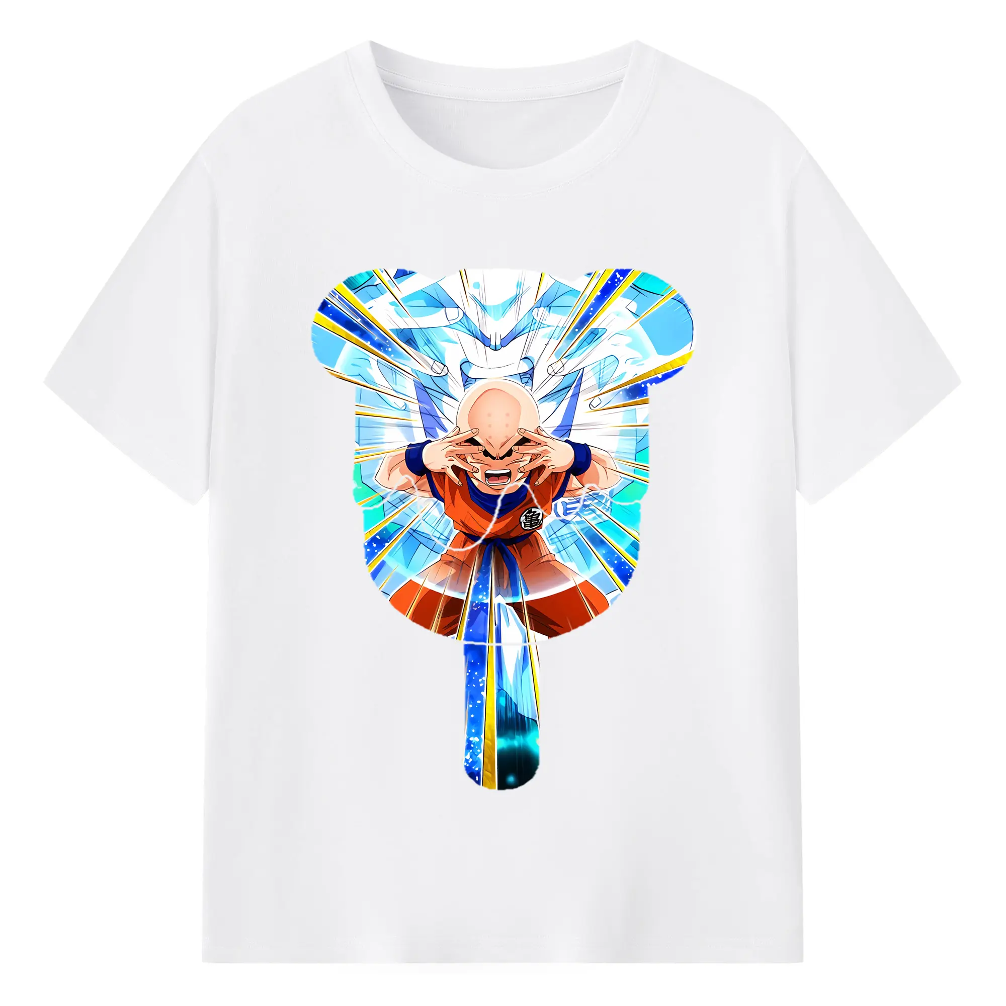 ドラゴンボール グッズクリリン - 綿100％ 半袖Tシャツ ・ フロントプリント ・ 快適 通気性 ・ 日常使い 散歩 スポーツ用
