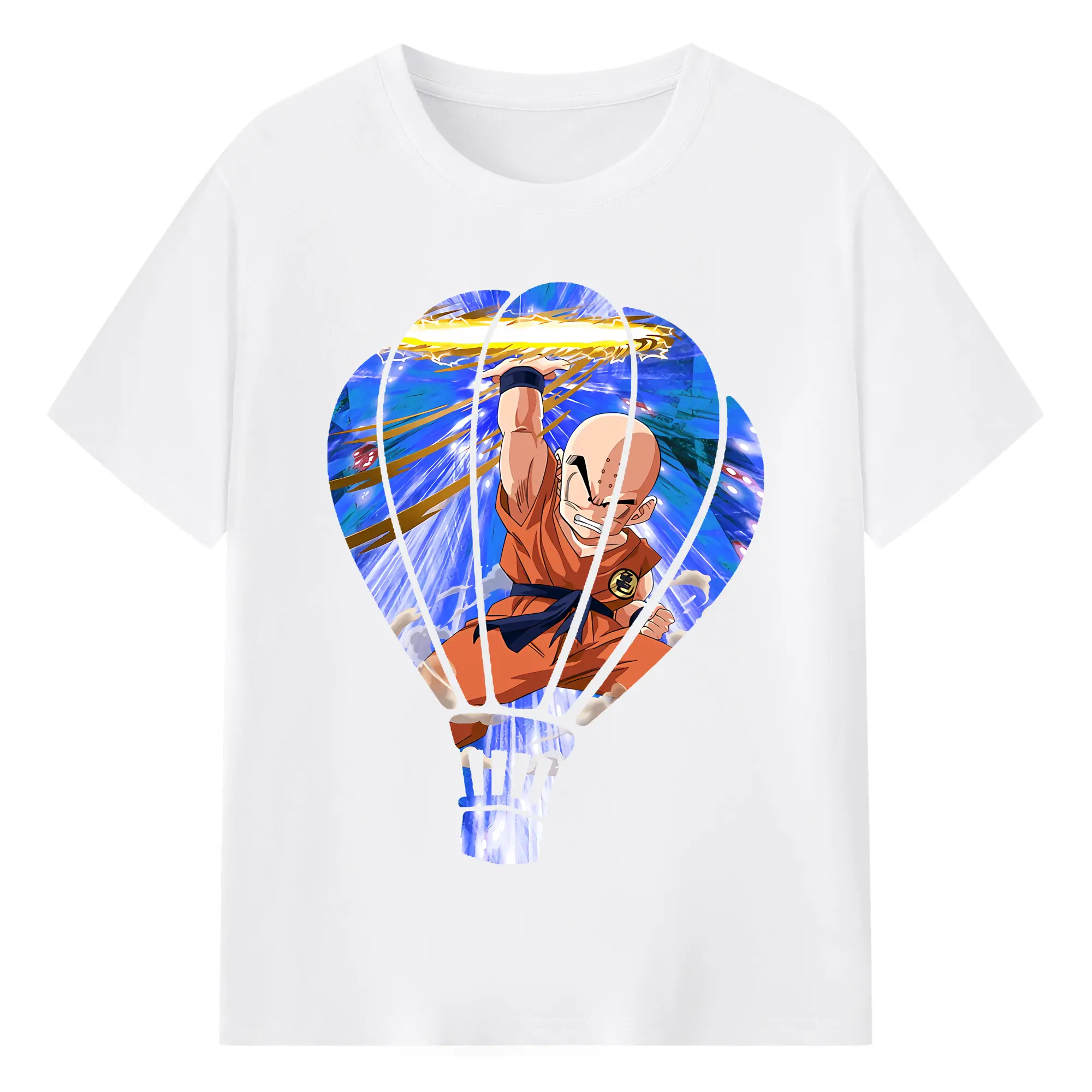 ドラゴンボール グッズクリリン - 綿100％ 半袖Tシャツ ・ フロントプリント ・ 快適 通気性 ・ 日常使い 散歩 スポーツ用