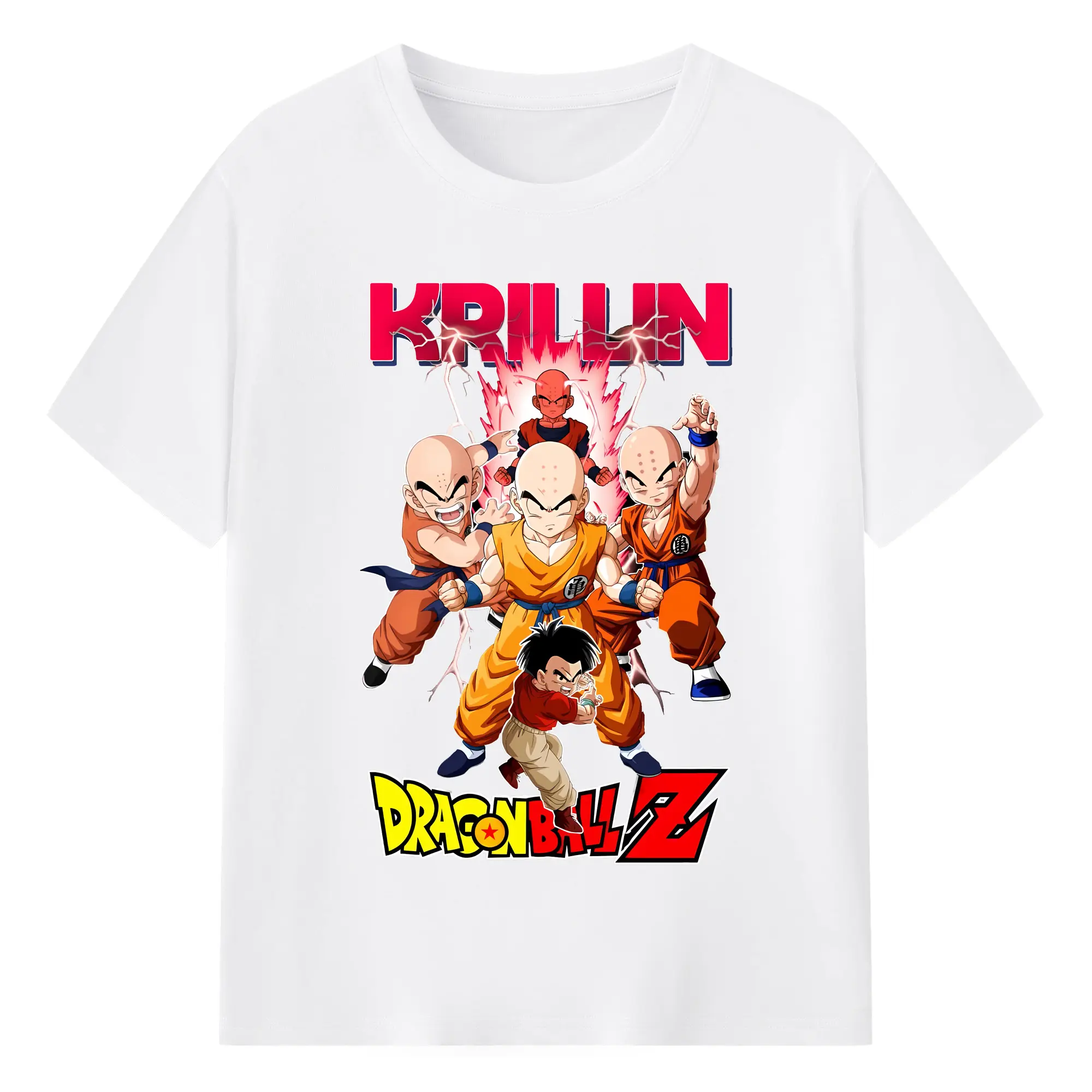 ドラゴンボール グッズクリリン - 綿100％ 半袖Tシャツ ・ フロントプリント ・ 快適 通気性 ・ 日常使い 散歩 スポーツ用