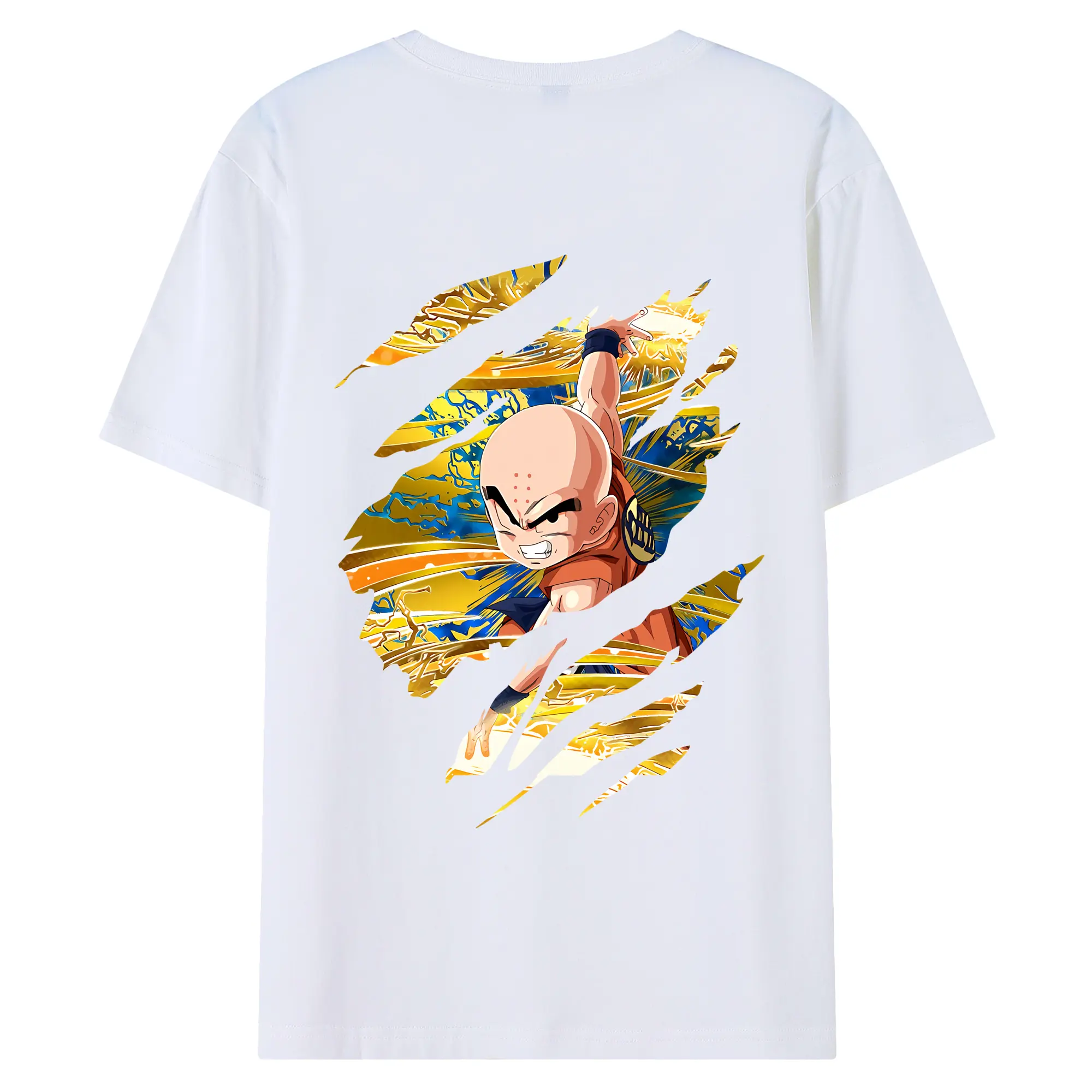 ドラゴンボール グッズクリリン - 綿100％ 半袖Tシャツ ・ バックプリント ・ 快適 通気性 ・ 日常使い 散歩 スポーツ用
