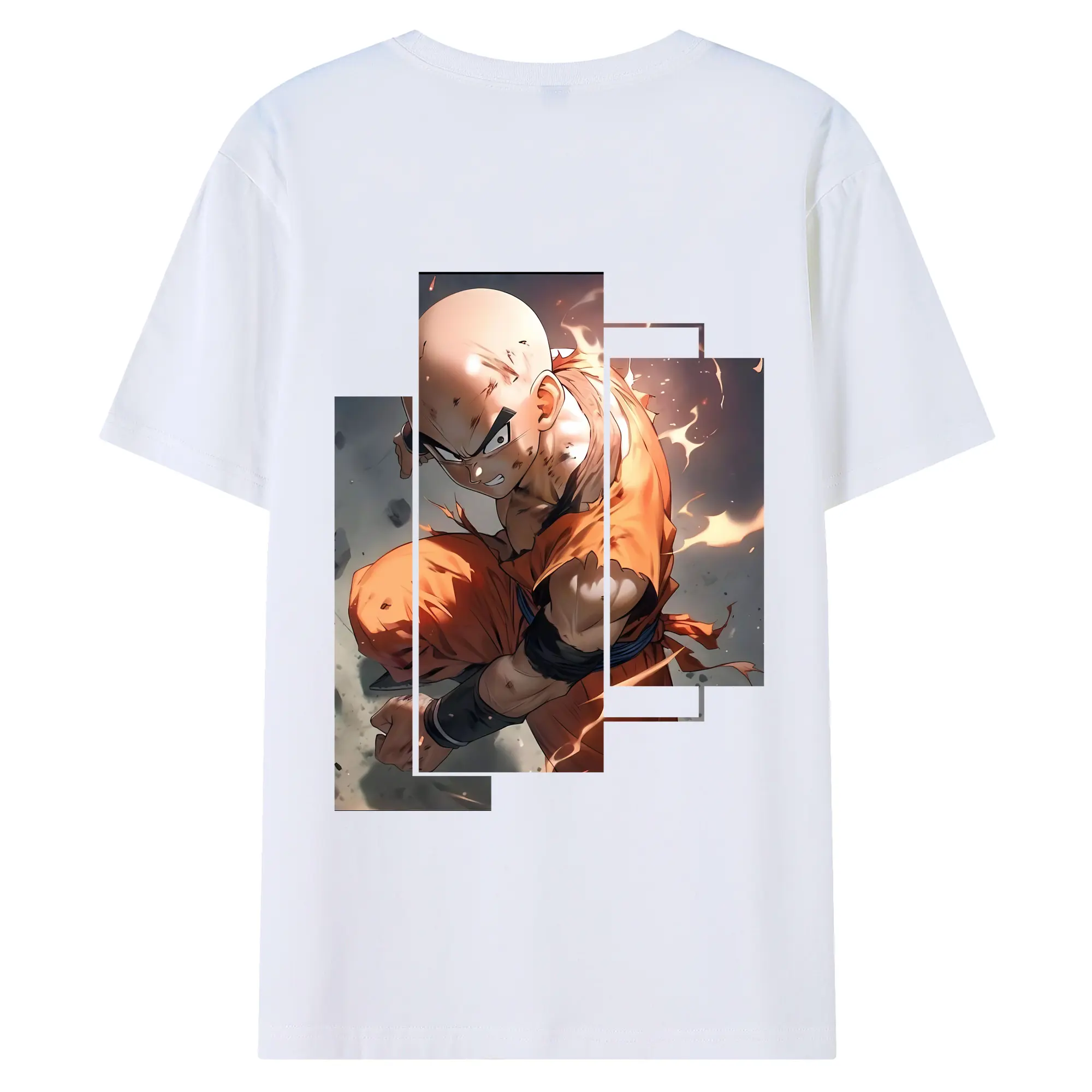 ドラゴンボール グッズクリリン - 綿100％ 半袖Tシャツ ・ バックプリント ・ 快適 通気性 ・ 日常使い 散歩 スポーツ用