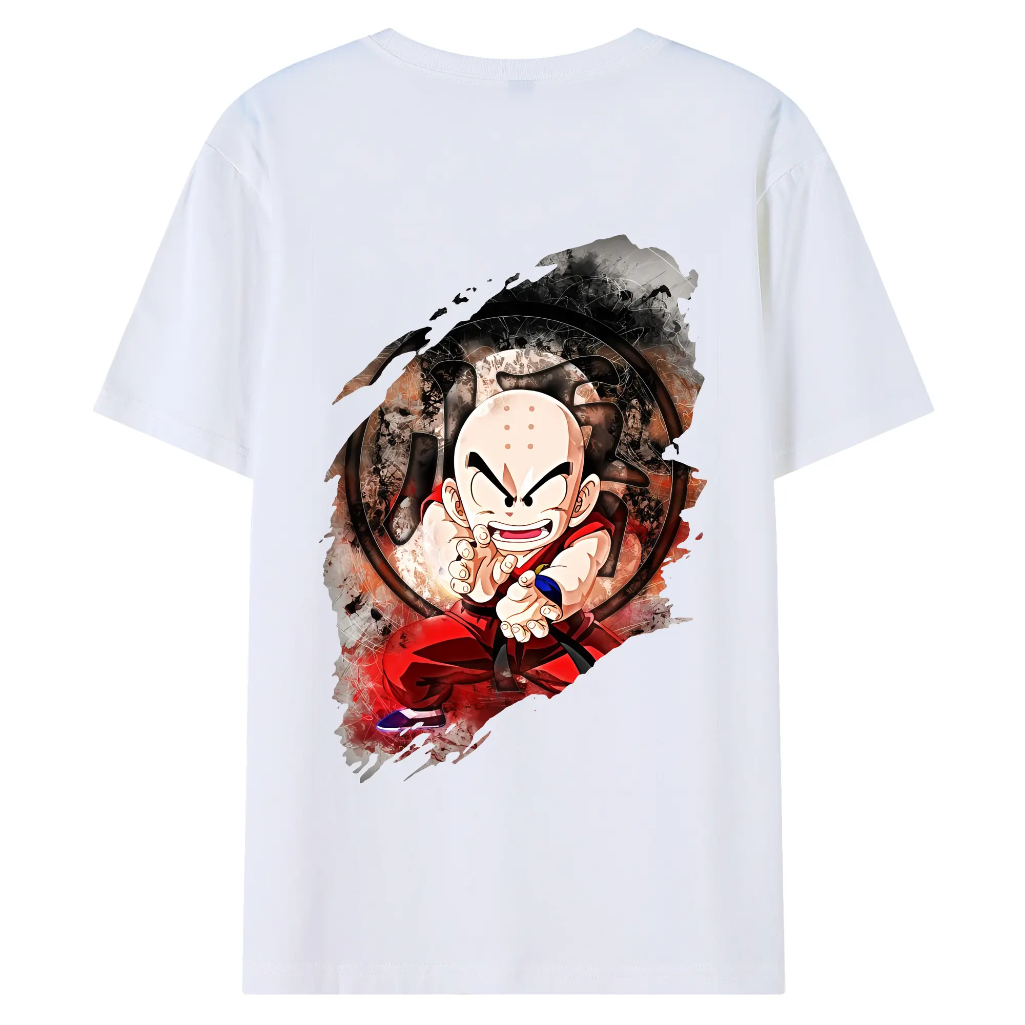 ドラゴンボール グッズクリリン - 綿100％ 半袖Tシャツ ・ バックプリント ・ 快適 通気性 ・ 日常使い 散歩 スポーツ用