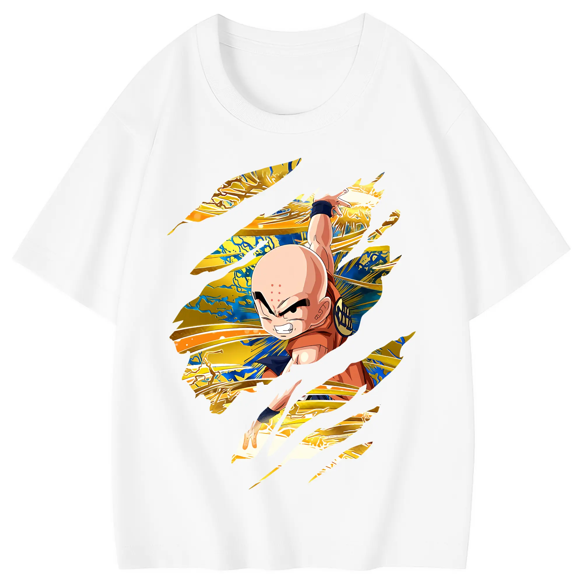 ドラゴンボール グッズクリリン - 綿100％ キッズTシャツ ・ フロントプリント ・ 快適 通気性 ・ スポーツ カジュアル 散歩用