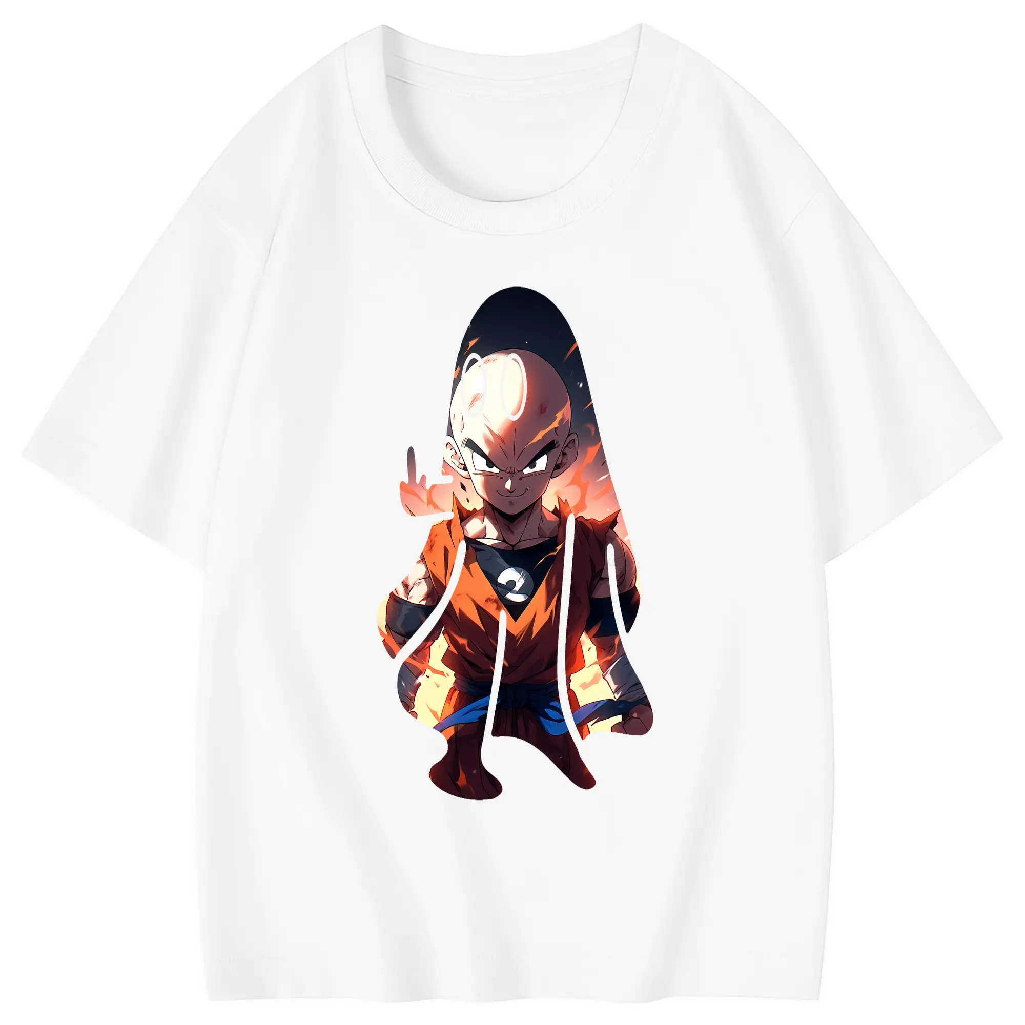 ドラゴンボール グッズクリリン - 綿100％ キッズTシャツ ・ フロントプリント ・ 快適 通気性 ・ スポーツ カジュアル 散歩用