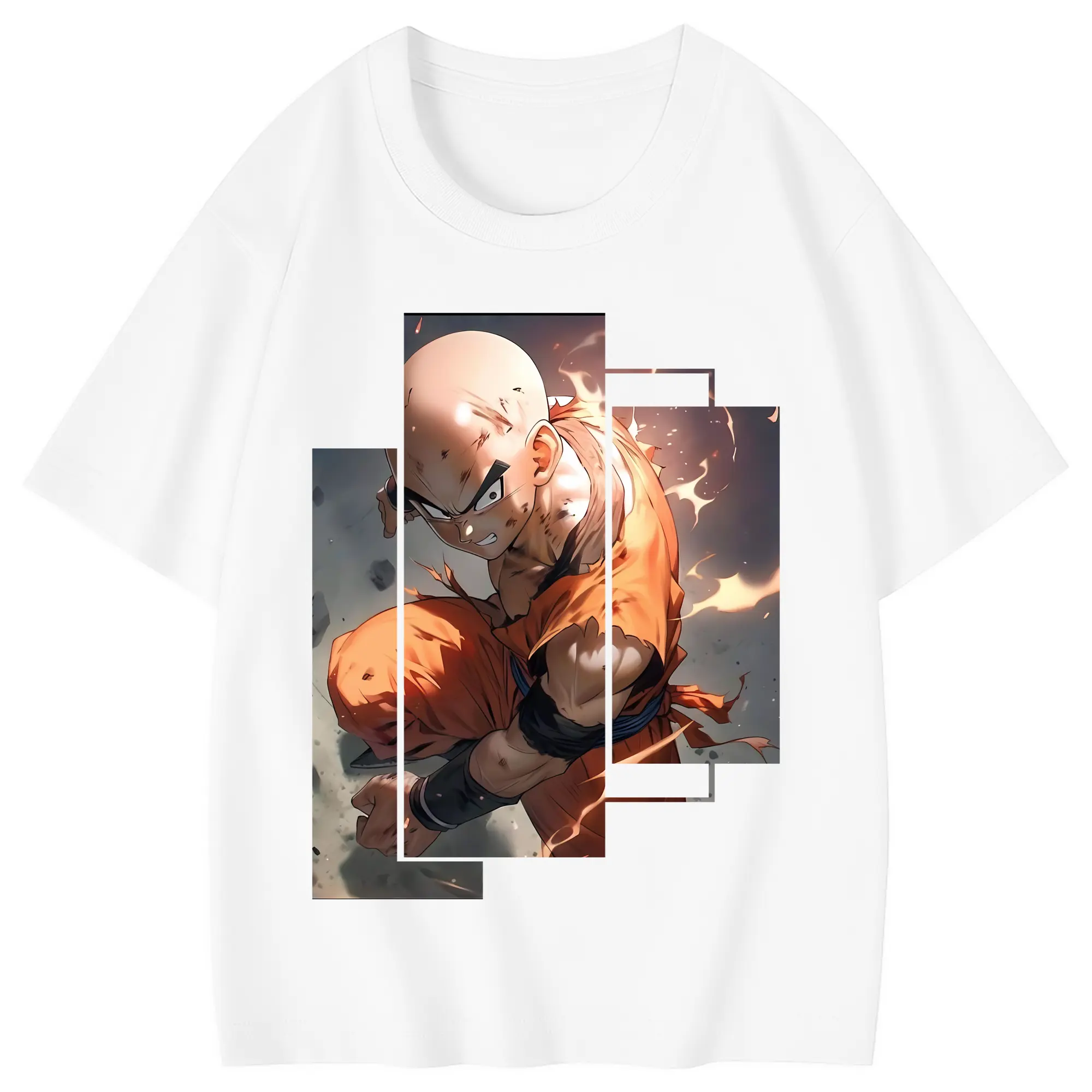 ドラゴンボール グッズクリリン - 綿100％ キッズTシャツ ・ フロントプリント ・ 快適 通気性 ・ スポーツ カジュアル 散歩用