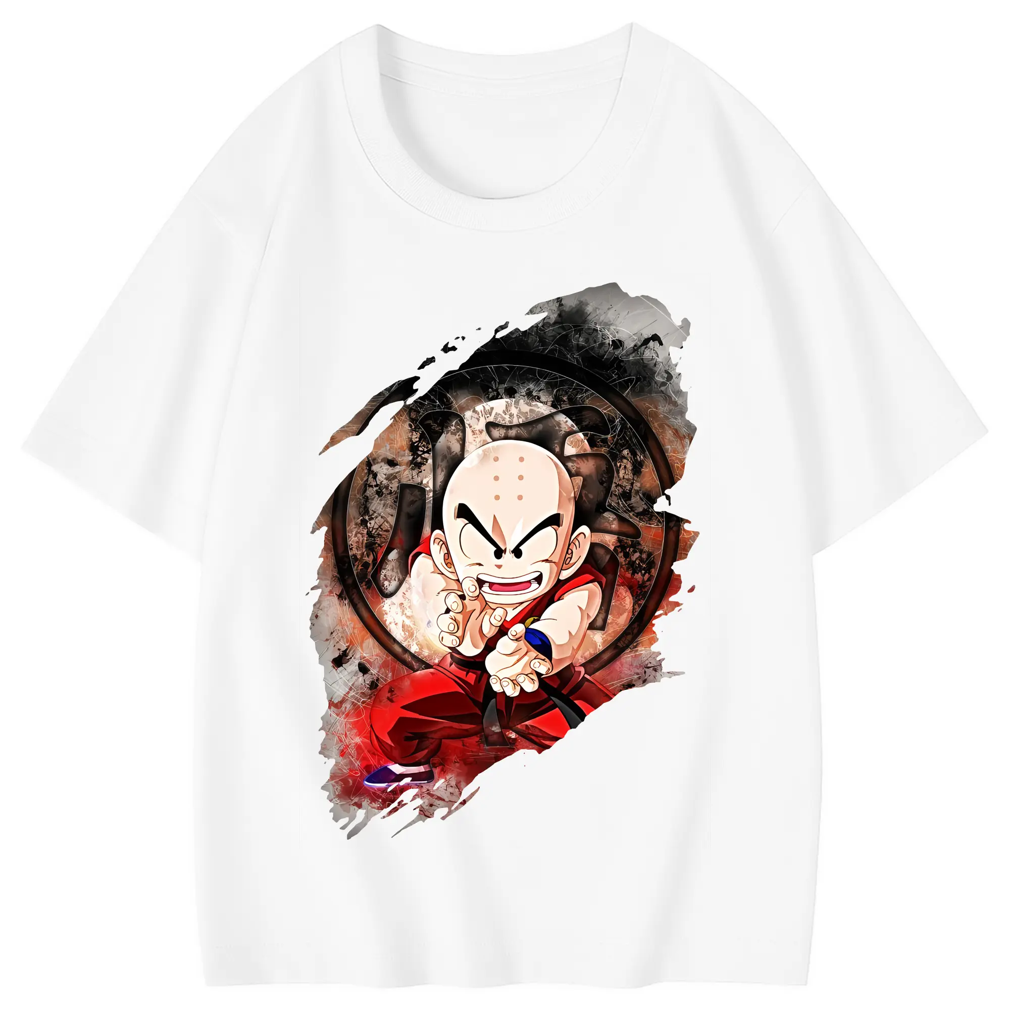 ドラゴンボール グッズクリリン - 綿100％ キッズTシャツ ・ フロントプリント ・ 快適 通気性 ・ スポーツ カジュアル 散歩用