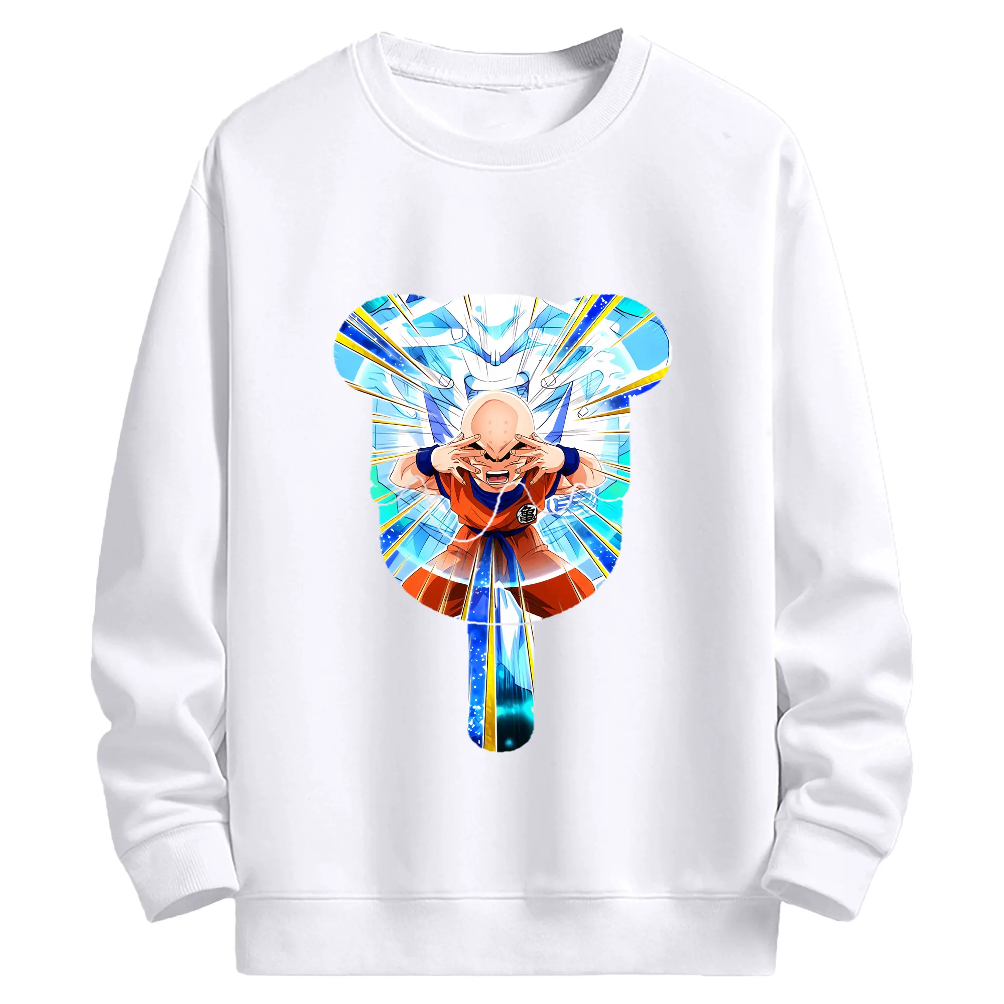ドラゴンボール グッズクリリン - 高品質 クルーネック スウェット ・ コットン59％ ポリエステル41％ ・ ユニセックス 長袖 トレーナー ・ カジュアル デイリー スポーツ 散歩用