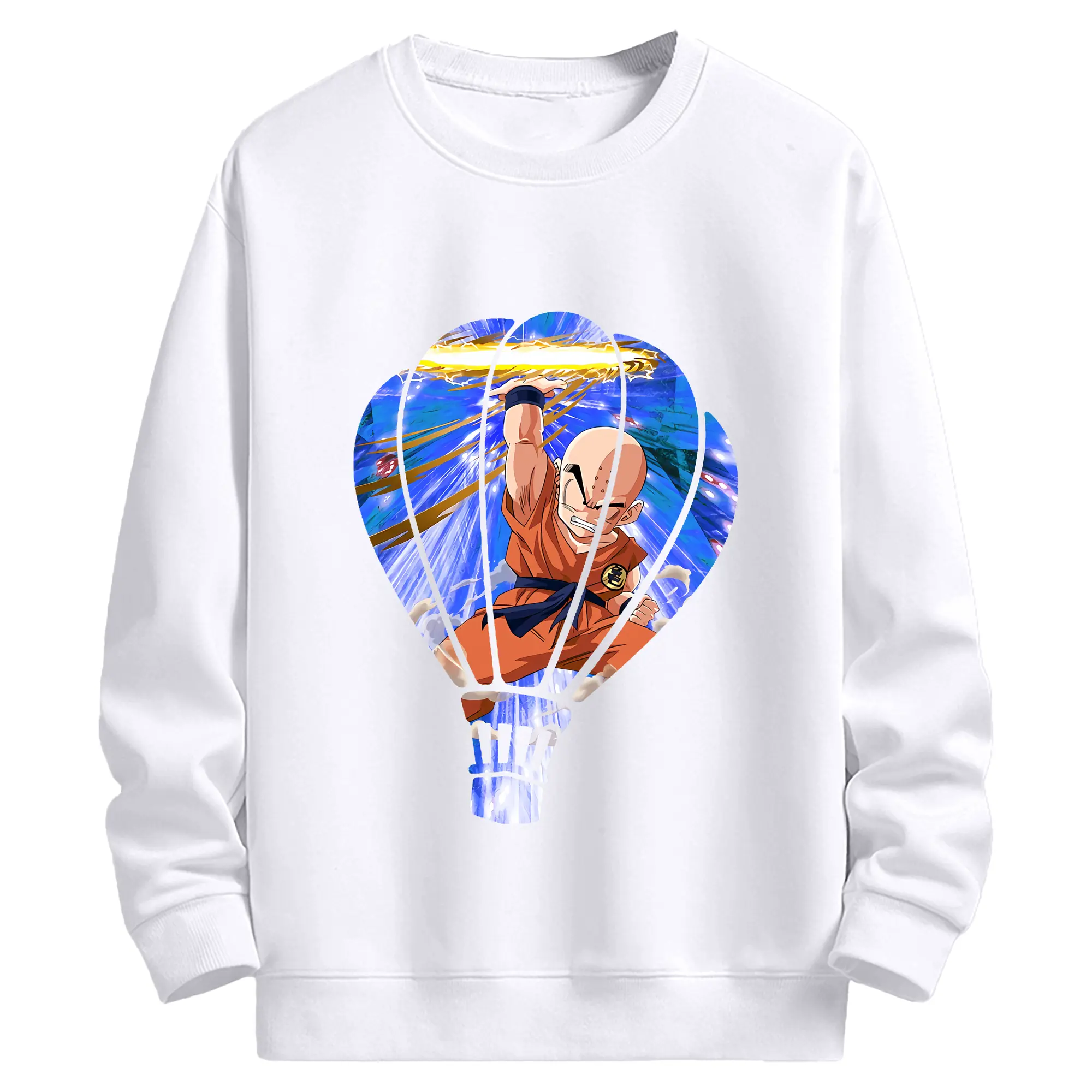 ドラゴンボール グッズクリリン - 高品質 クルーネック スウェット ・ コットン59％ ポリエステル41％ ・ ユニセックス 長袖 トレーナー ・ カジュアル デイリー スポーツ 散歩用