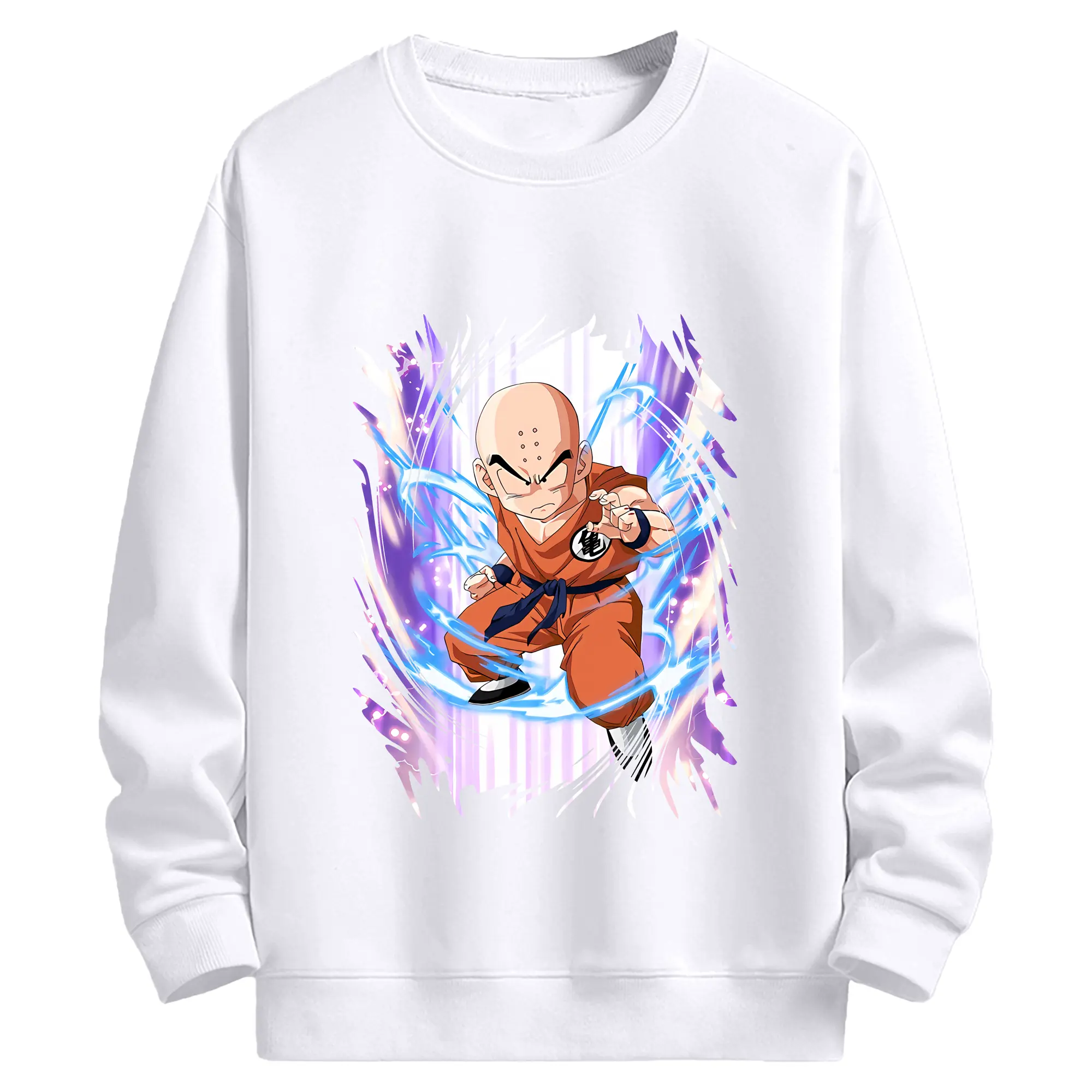 ドラゴンボール グッズクリリン - 高品質 クルーネック スウェット ・ コットン59％ ポリエステル41％ ・ ユニセックス 長袖 トレーナー ・ カジュアル デイリー スポーツ 散歩用