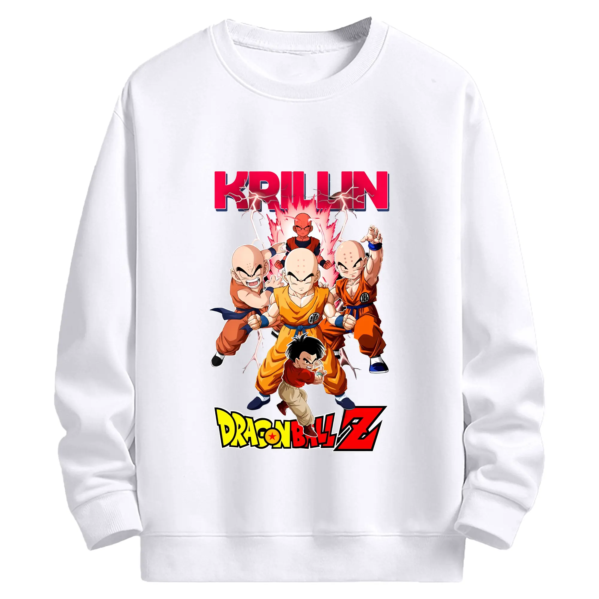 ドラゴンボール グッズクリリン - 高品質 クルーネック スウェット ・ コットン59％ ポリエステル41％ ・ ユニセックス 長袖 トレーナー ・ カジュアル デイリー スポーツ 散歩用