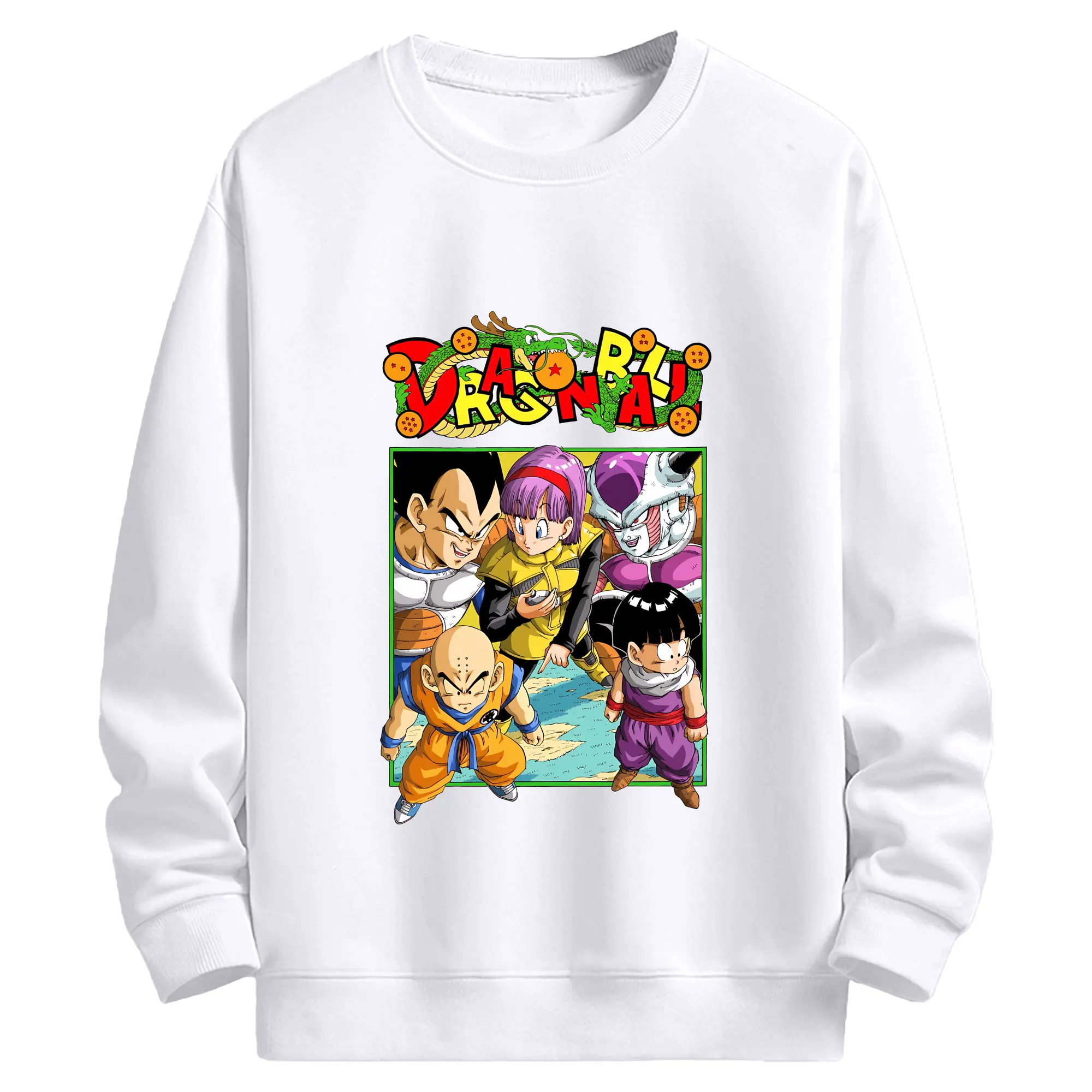 ドラゴンボール グッズクリリン - 高品質 クルーネック スウェット ・ コットン59％ ポリエステル41％ ・ ユニセックス 長袖 トレーナー ・ カジュアル デイリー スポーツ 散歩用