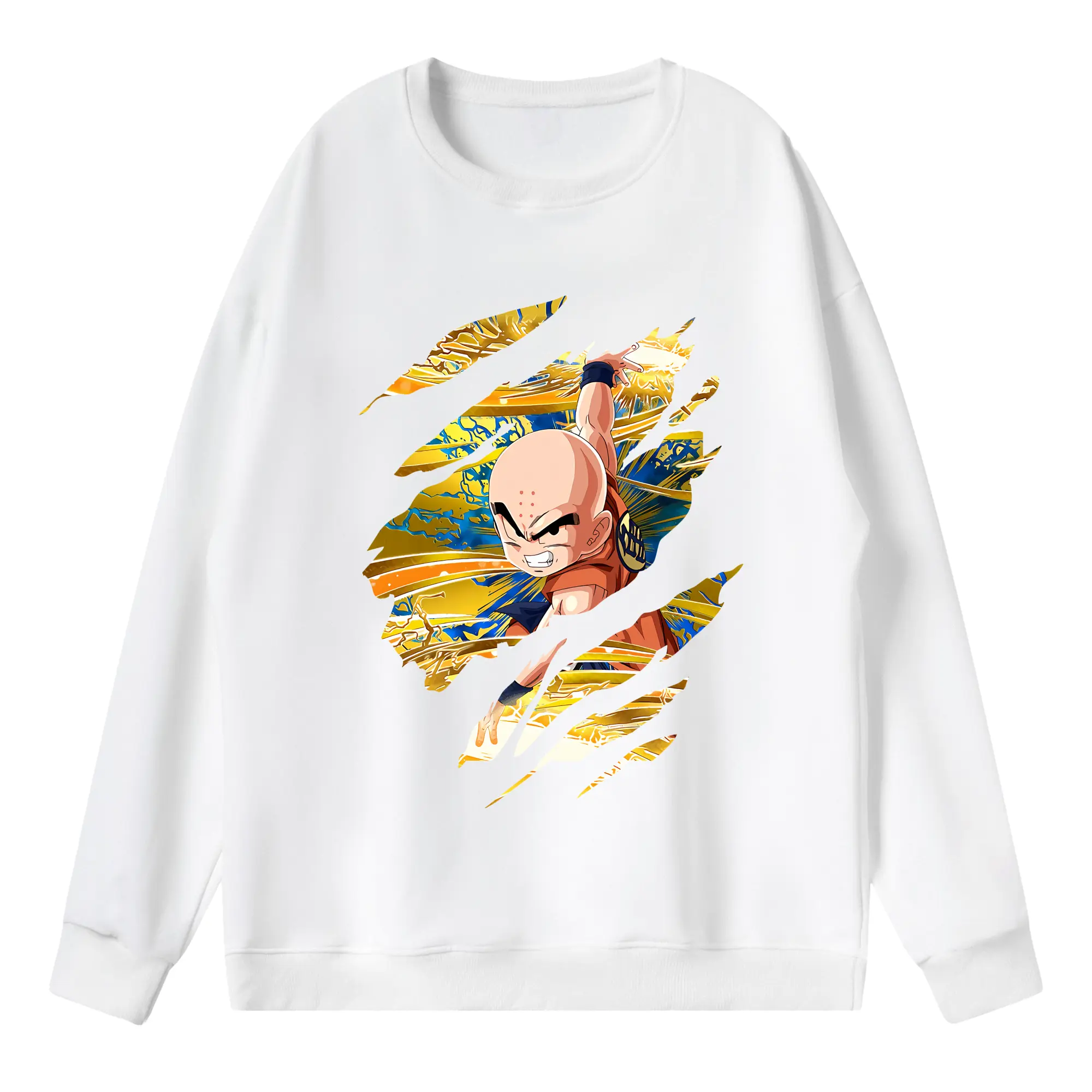 ドラゴンボール グッズクリリン - 薄手 クルーネック スウェット 裏毛260g · ポリエステル 春秋向け カジュアル 男女兼用 · トレーナー デイリー スポーツ 散歩に最適