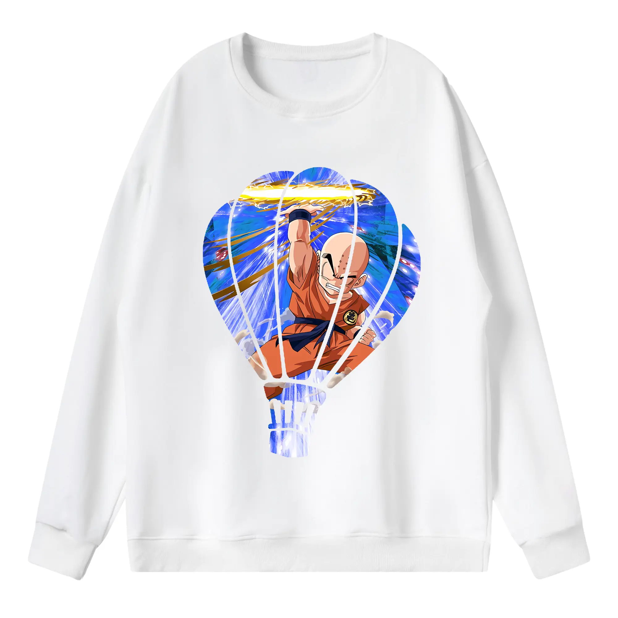 ドラゴンボール グッズクリリン - 薄手 クルーネック スウェット 裏毛260g · ポリエステル 春秋向け カジュアル 男女兼用 · トレーナー デイリー スポーツ 散歩に最適