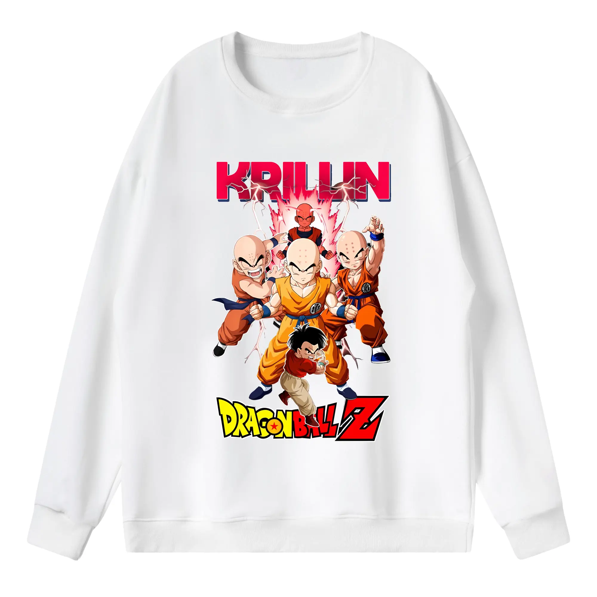 ドラゴンボール グッズクリリン - 薄手 クルーネック スウェット 裏毛260g · ポリエステル 春秋向け カジュアル 男女兼用 · トレーナー デイリー スポーツ 散歩に最適