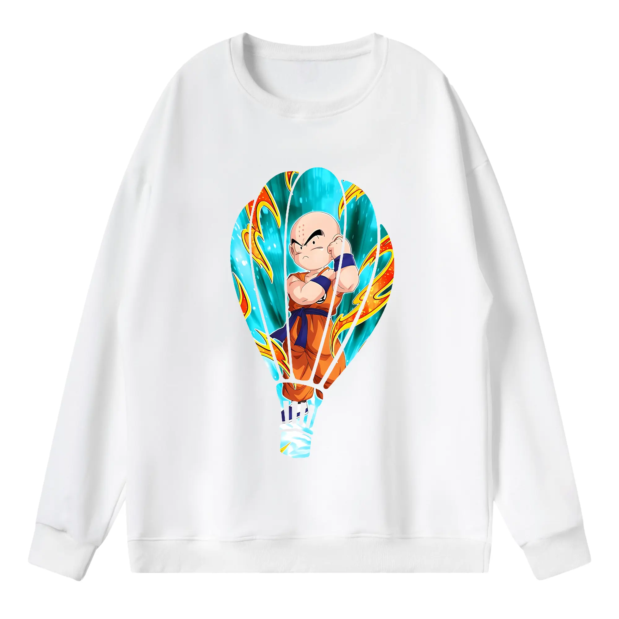 ドラゴンボール グッズクリリン - 薄手 クルーネック スウェット 裏毛260g · ポリエステル 春秋向け カジュアル 男女兼用 · トレーナー デイリー スポーツ 散歩に最適