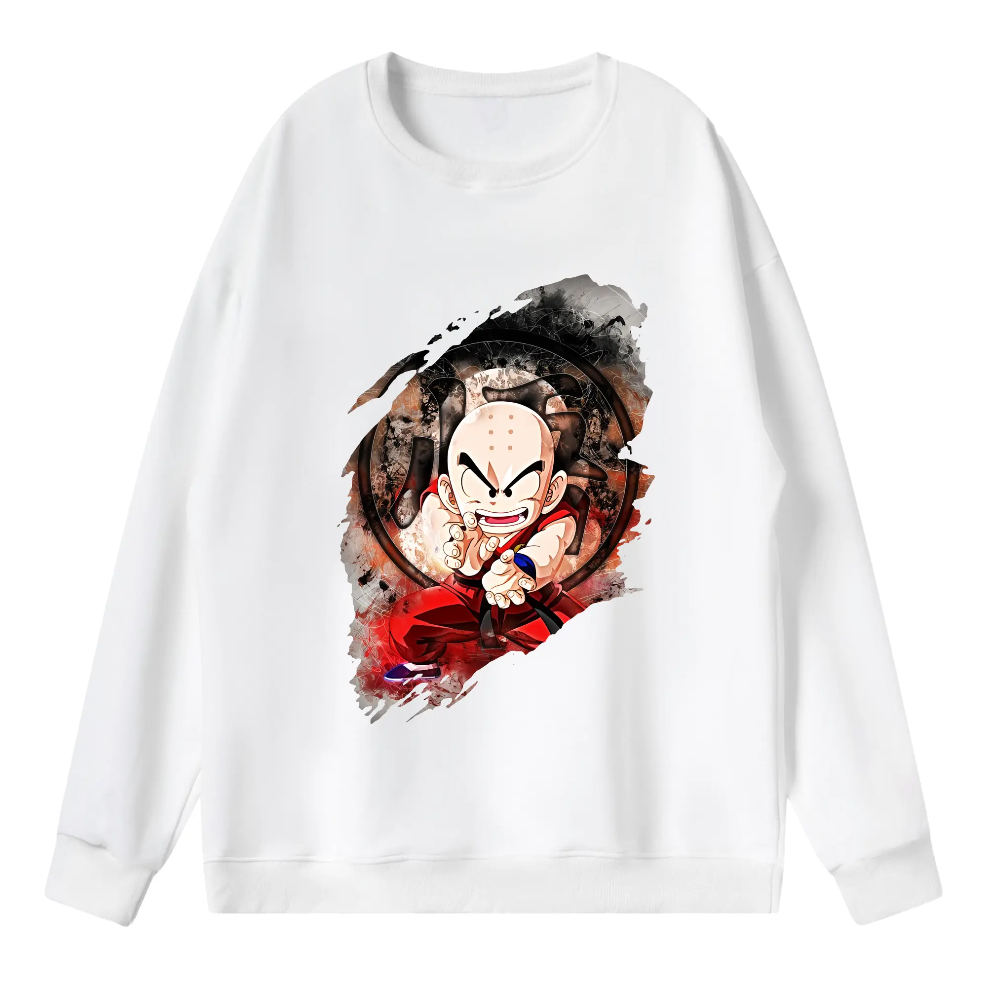 ドラゴンボール グッズクリリン - 薄手 クルーネック スウェット 裏毛260g · ポリエステル 春秋向け カジュアル 男女兼用 · トレーナー デイリー スポーツ 散歩に最適