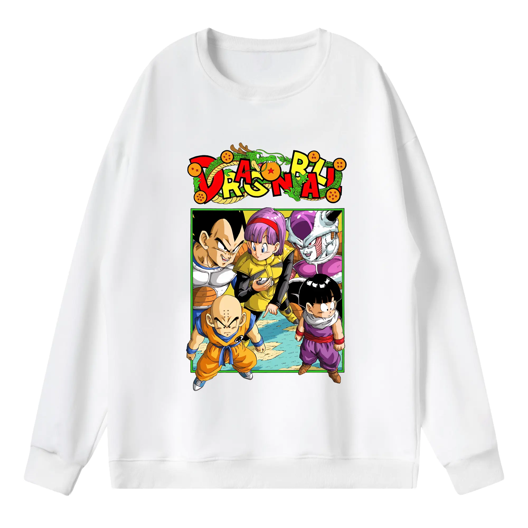 ドラゴンボール グッズクリリン - 薄手 クルーネック スウェット 裏毛260g · ポリエステル 春秋向け カジュアル 男女兼用 · トレーナー デイリー スポーツ 散歩に最適