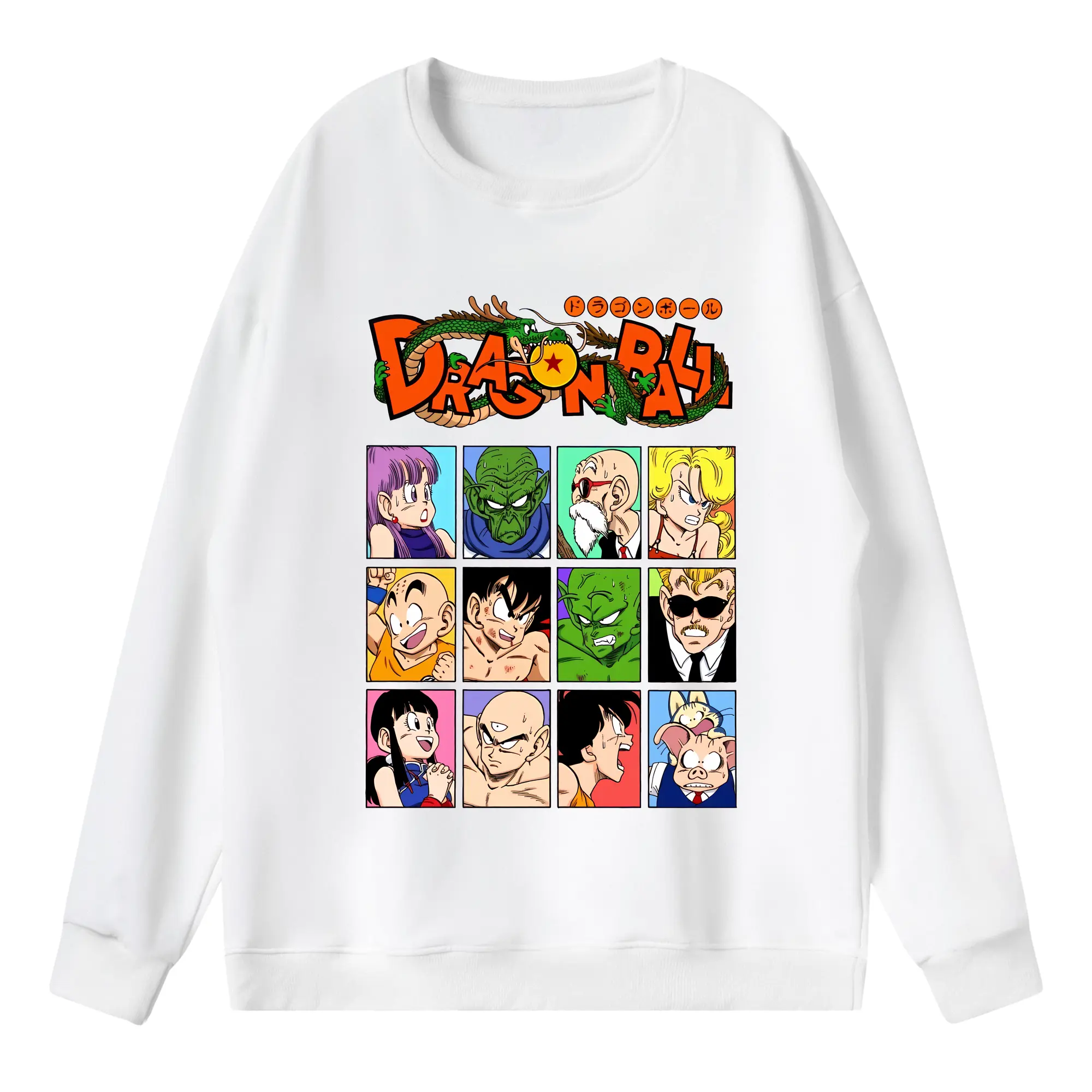 ドラゴンボール グッズクリリン - 薄手 クルーネック スウェット 裏毛260g · ポリエステル 春秋向け カジュアル 男女兼用 · トレーナー デイリー スポーツ 散歩に最適