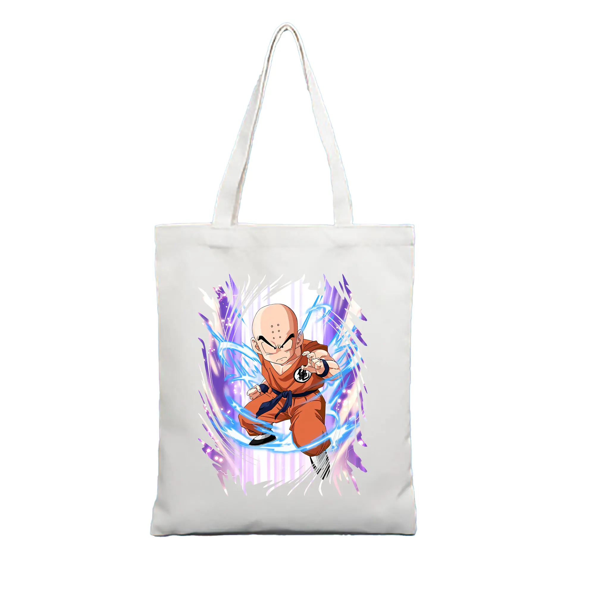 ドラゴンボール グッズクリリン - 縦型キャンバス手提げバッグ（トートバッグ） ・ キャンバス素材 ・ ショッピング用 ・ 軽量 丈夫 お手入れ簡単