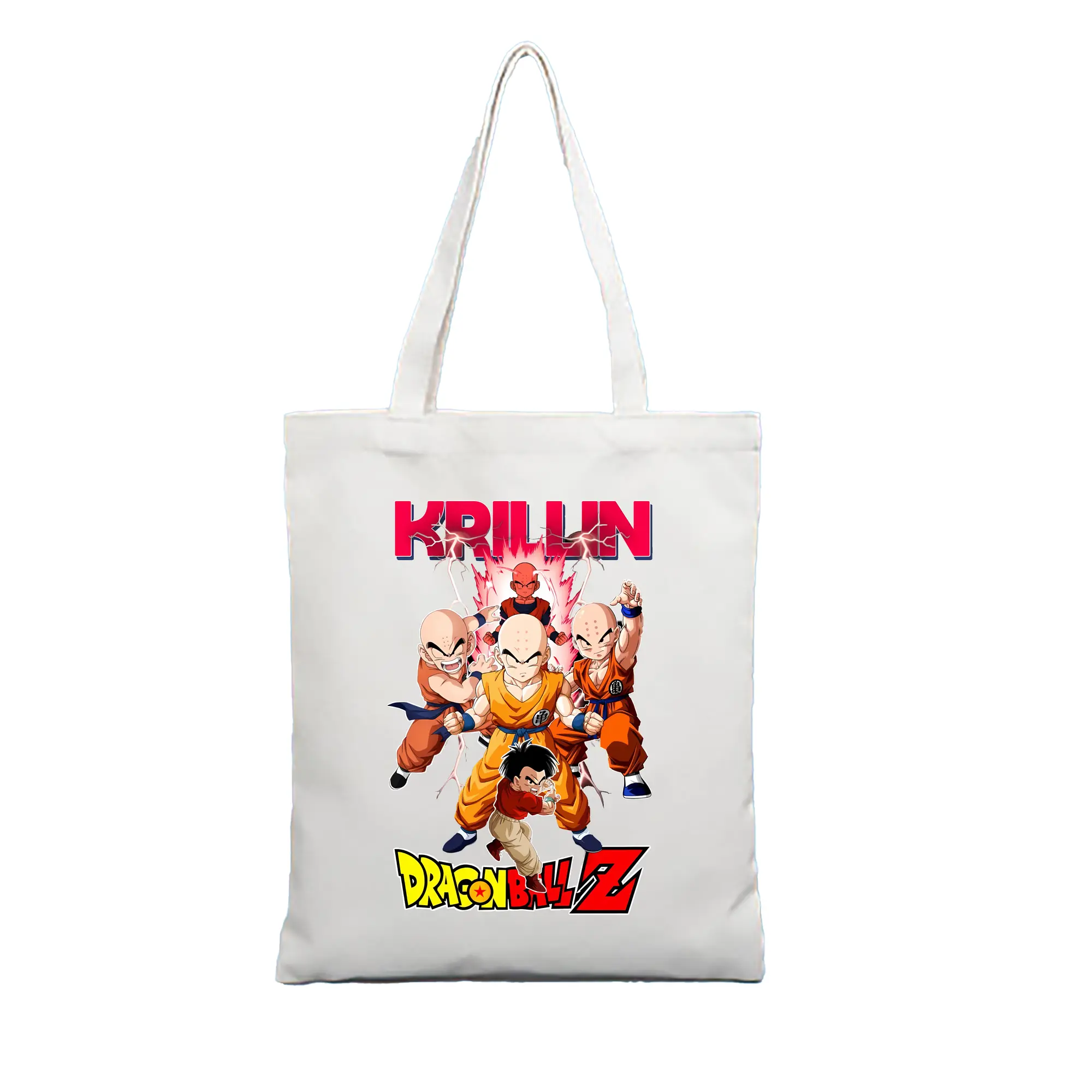 ドラゴンボール グッズクリリン - 縦型キャンバス手提げバッグ（トートバッグ） ・ キャンバス素材 ・ ショッピング用 ・ 軽量 丈夫 お手入れ簡単