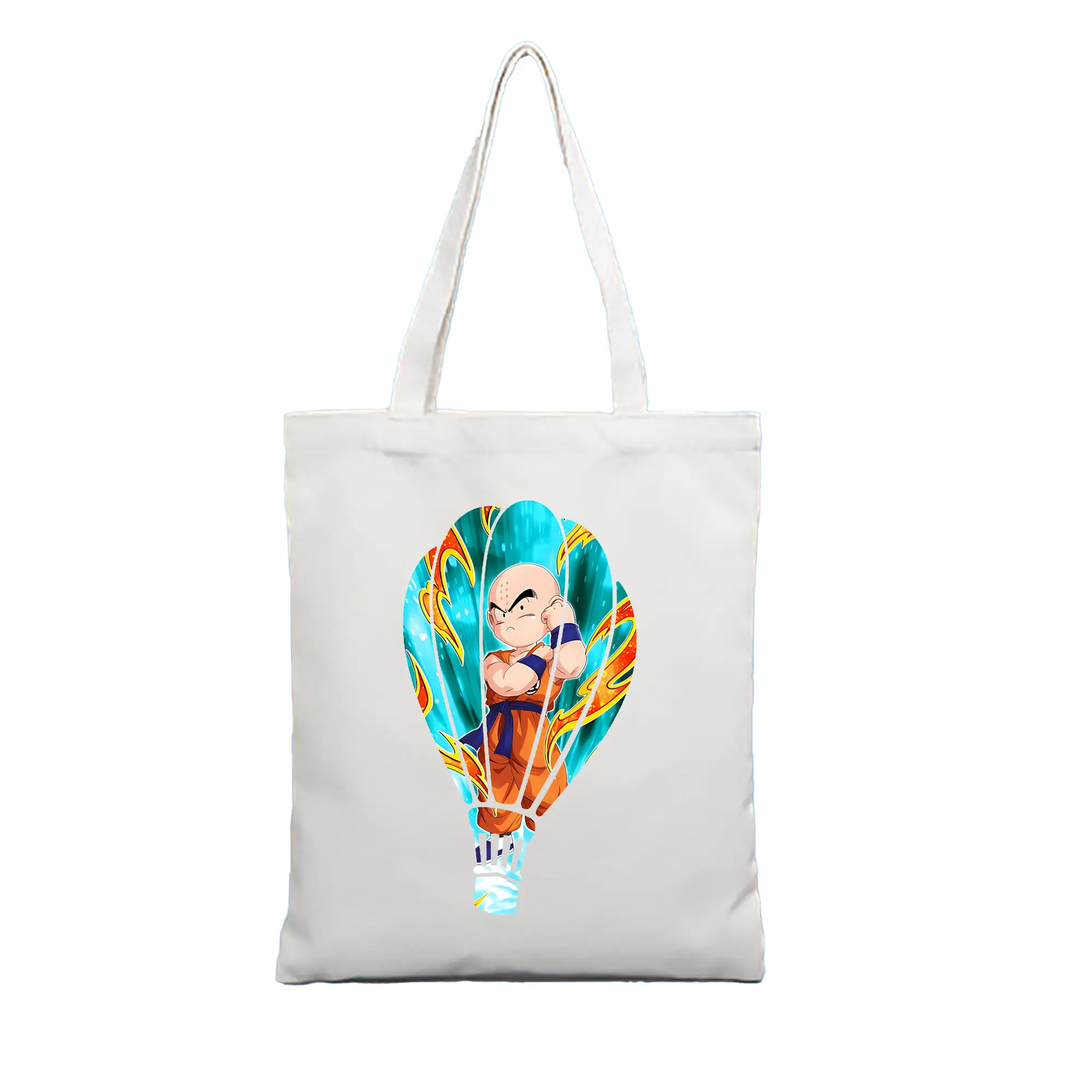 ドラゴンボール グッズクリリン - 縦型キャンバス手提げバッグ（トートバッグ） ・ キャンバス素材 ・ ショッピング用 ・ 軽量 丈夫 お手入れ簡単