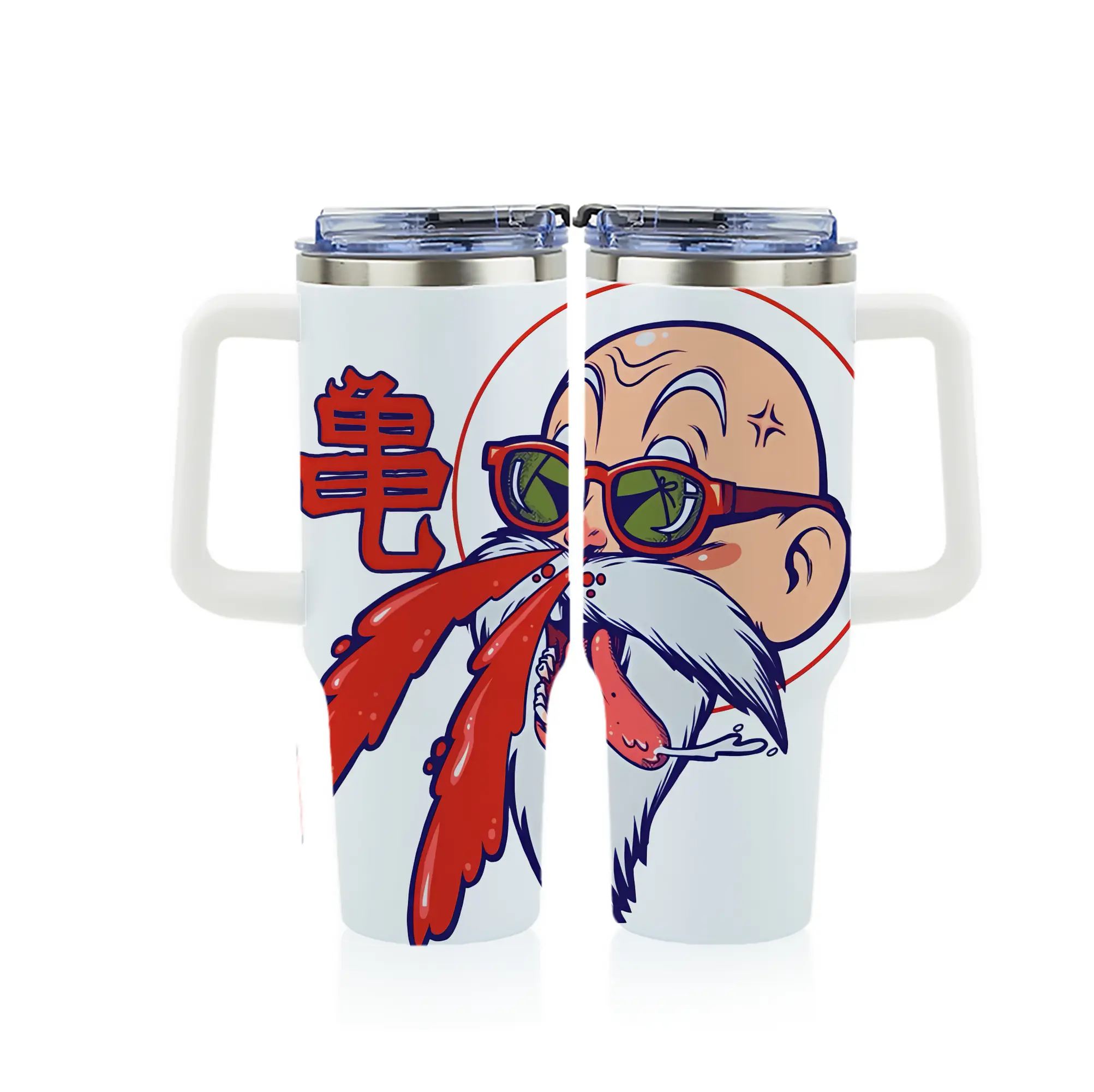 ドラゴンボール グッズ 亀仙人 - 1200mL フルプリント車用タンブラー ・ 304ステンレス 内側 ・ 201ステンレス 外側 ・ 保温 保冷 ・ 通勤 ドライブ アウトドア用