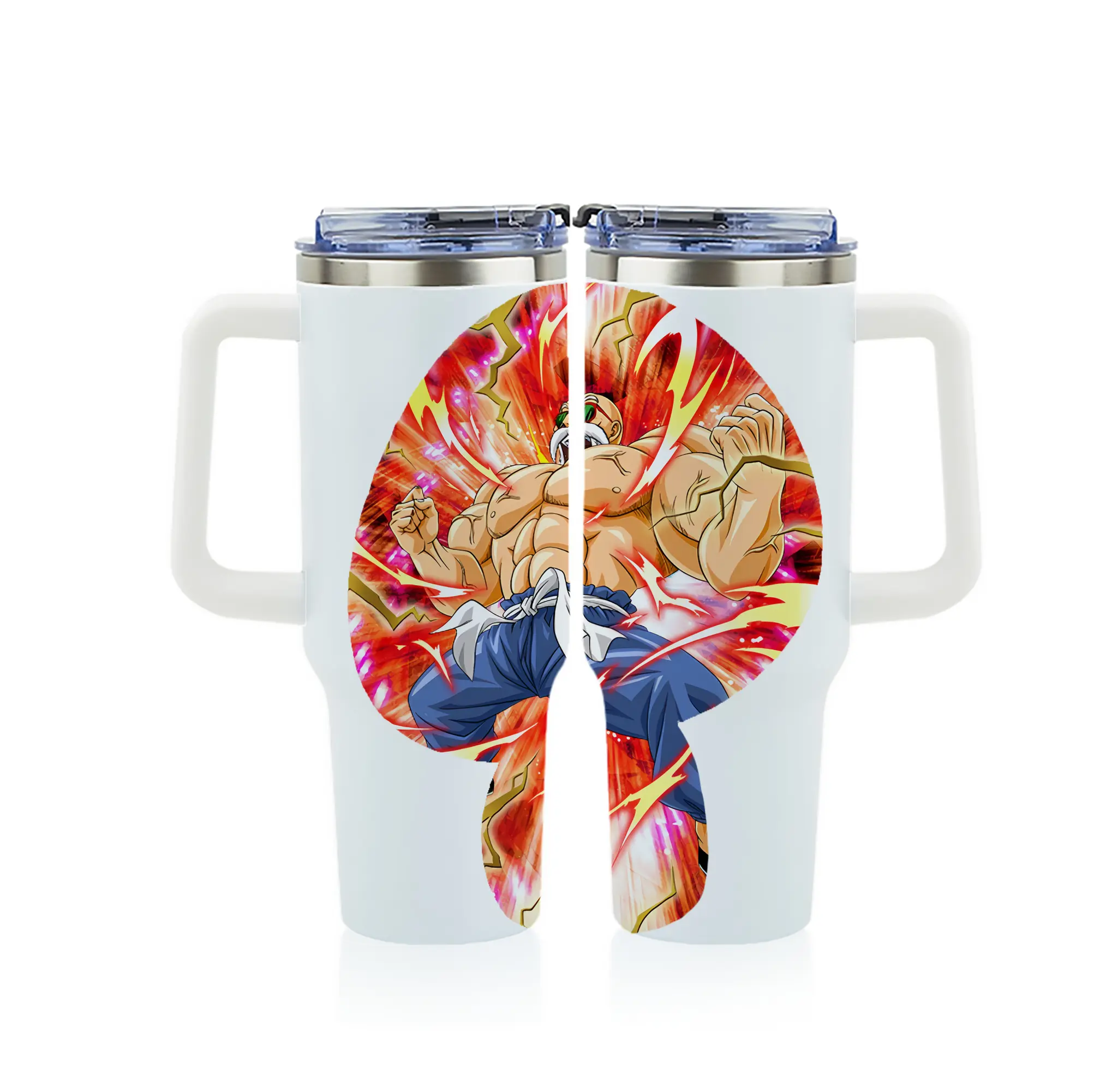 ドラゴンボール グッズ 亀仙人 - 1200mL フルプリント車用タンブラー ・ 304ステンレス 内側 ・ 201ステンレス 外側 ・ 保温 保冷 ・ 通勤 ドライブ アウトドア用