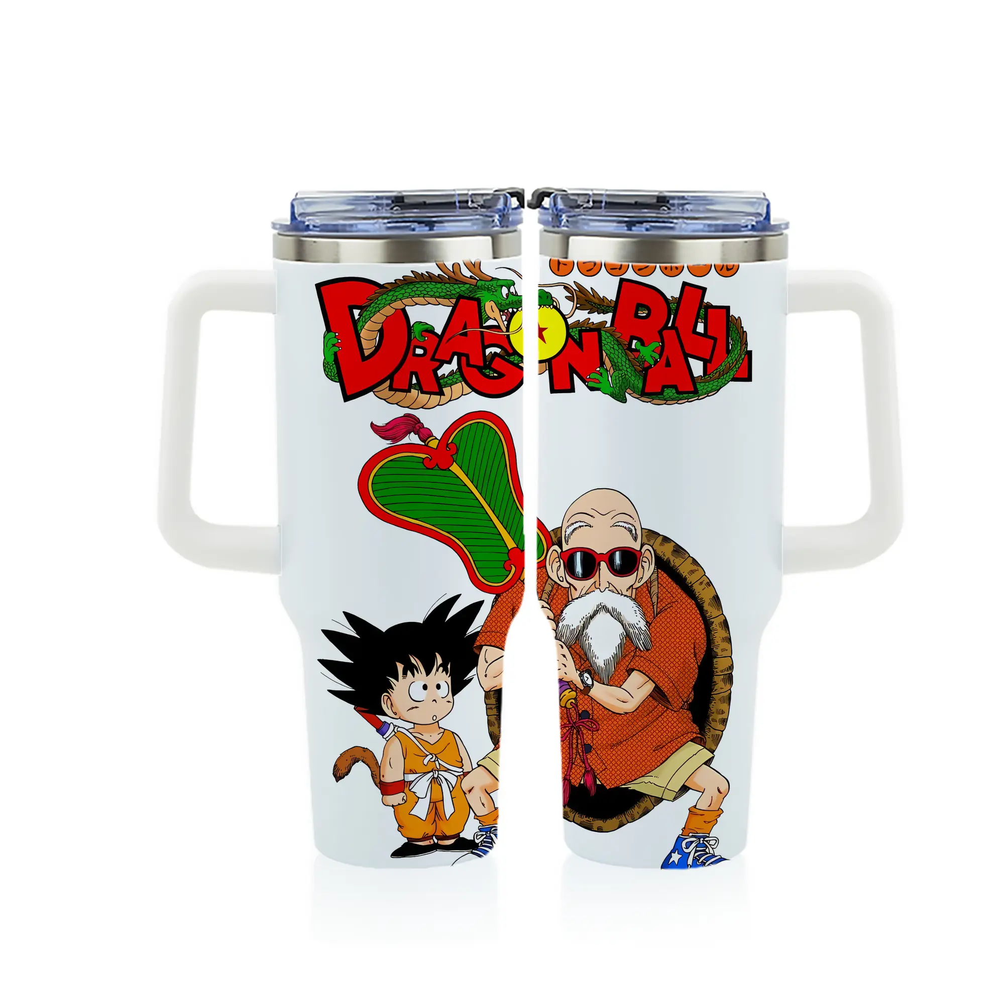 ドラゴンボール グッズ 亀仙人 - 1200mL フルプリント車用タンブラー ・ 304ステンレス 内側 ・ 201ステンレス 外側 ・ 保温 保冷 ・ 通勤 ドライブ アウトドア用