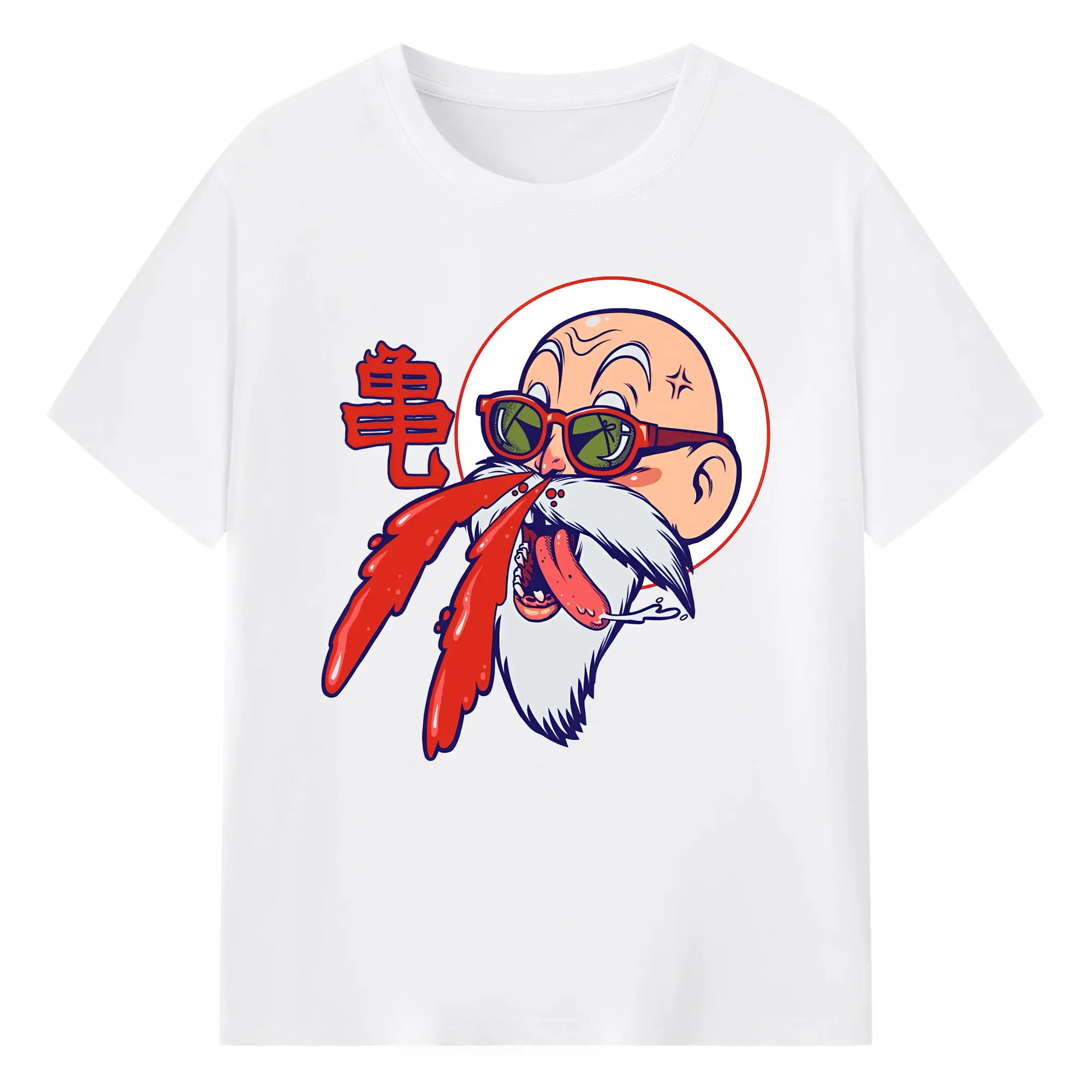 ドラゴンボール グッズ 亀仙人 - 綿100％ 半袖Tシャツ ・ フロントプリント ・ 快適 通気性 ・ 日常使い 散歩 スポーツ用