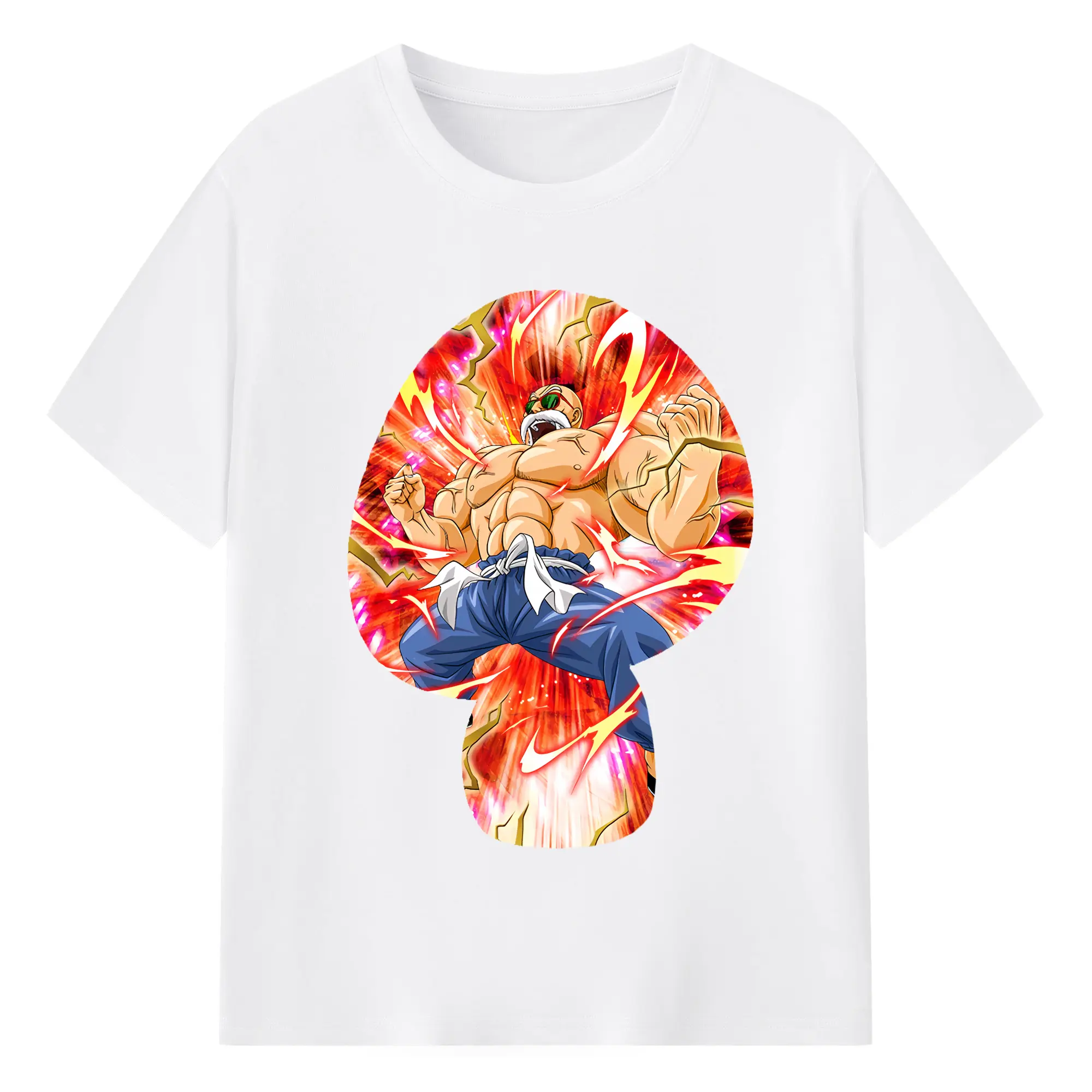 ドラゴンボール グッズ 亀仙人 - 綿100％ 半袖Tシャツ ・ フロントプリント ・ 快適 通気性 ・ 日常使い 散歩 スポーツ用