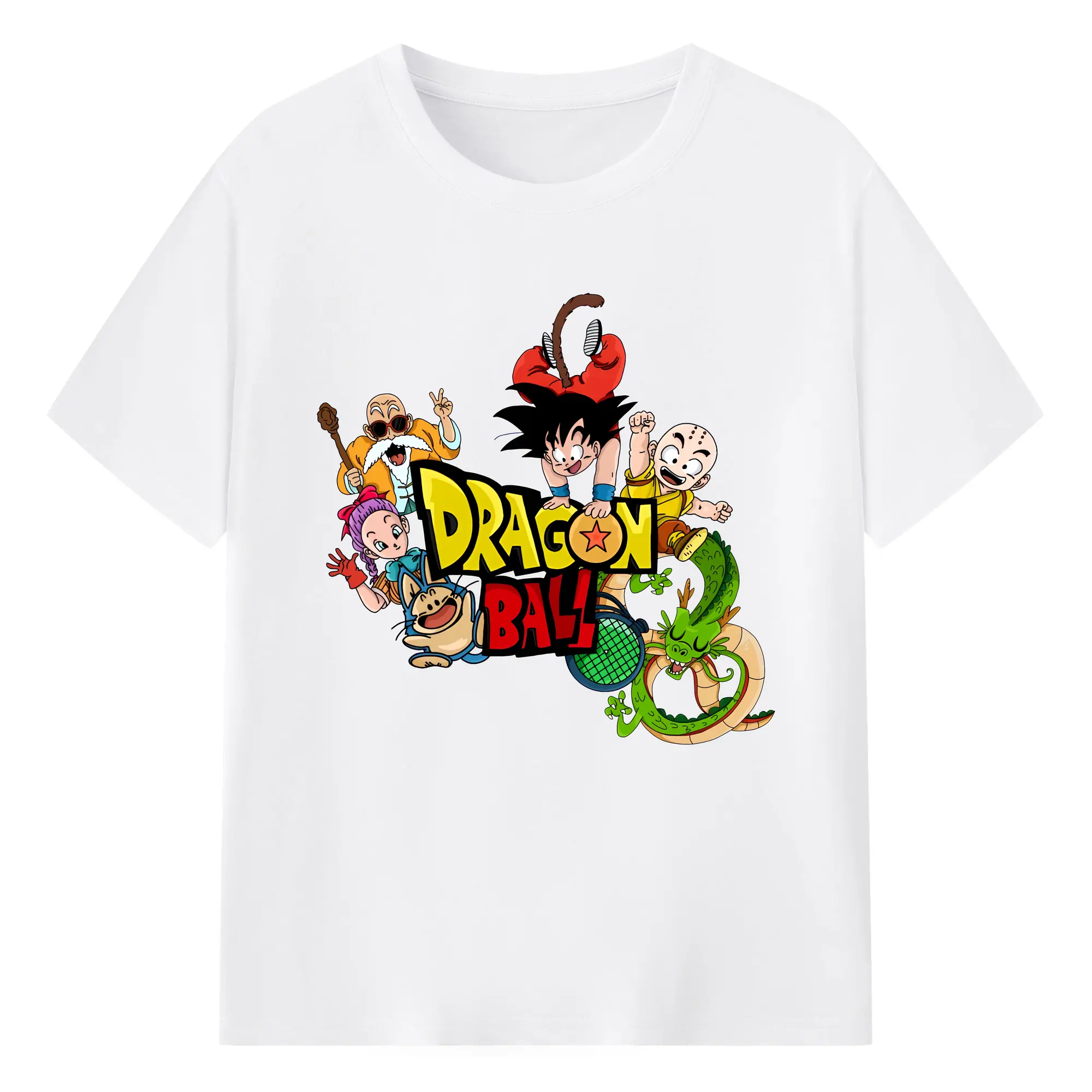 ドラゴンボール グッズ 亀仙人 - 綿100％ 半袖Tシャツ ・ フロントプリント ・ 快適 通気性 ・ 日常使い 散歩 スポーツ用