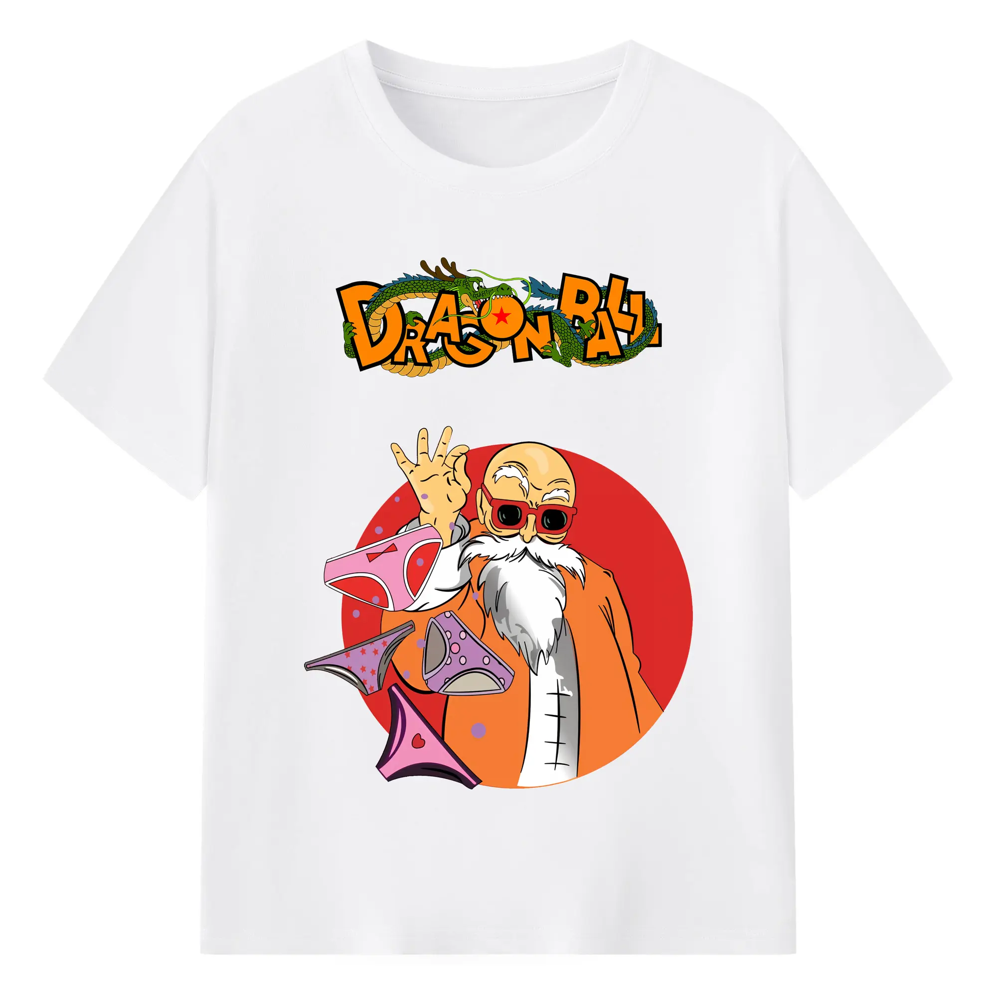 ドラゴンボール グッズ 亀仙人 - 綿100％ 半袖Tシャツ ・ フロントプリント ・ 快適 通気性 ・ 日常使い 散歩 スポーツ用