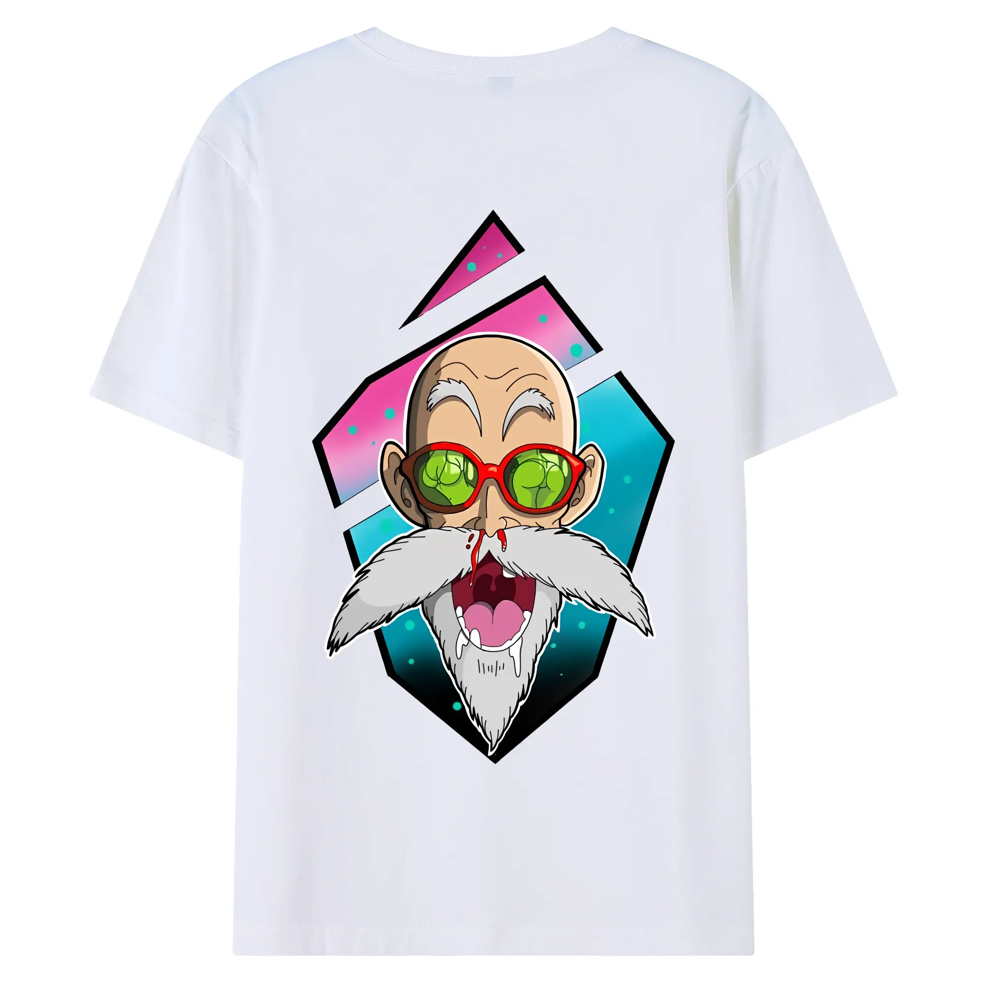 ドラゴンボール グッズ 亀仙人 - 綿100％ 半袖Tシャツ ・ バックプリント ・ 快適 通気性 ・ 日常使い 散歩 スポーツ用