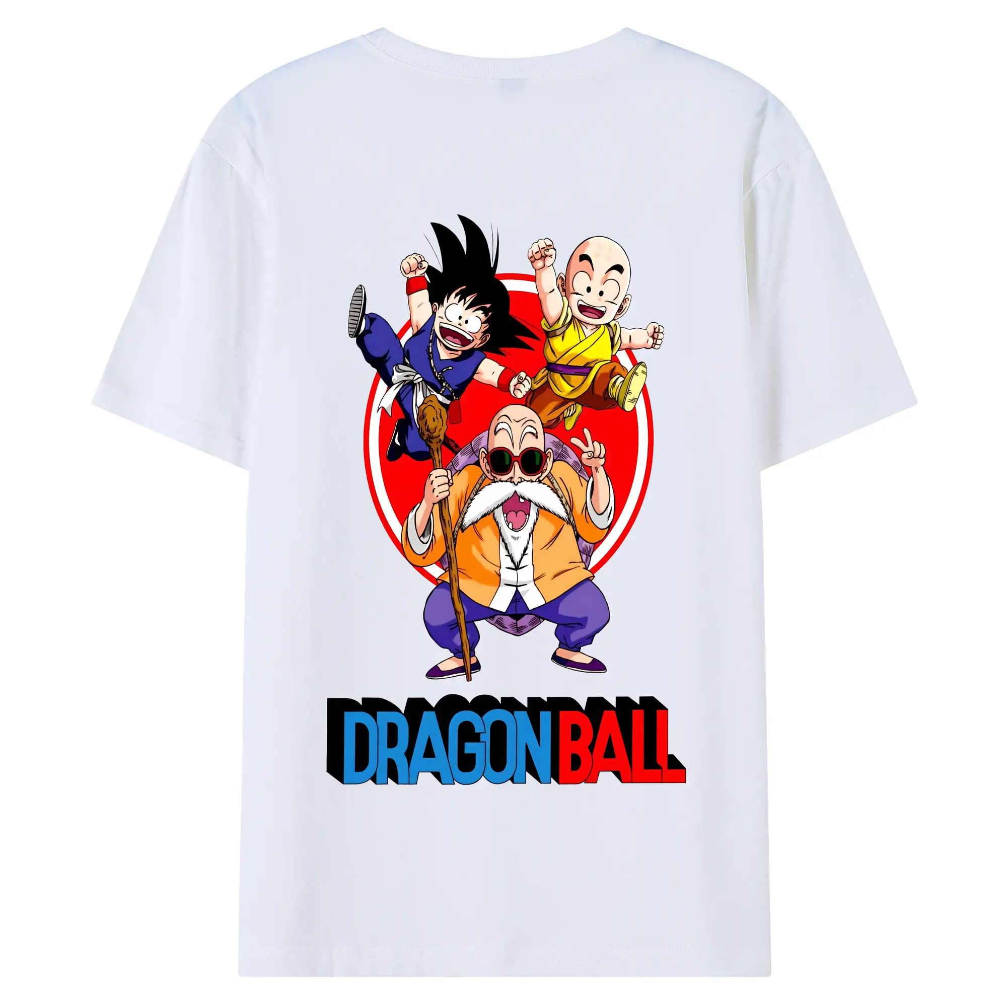 ドラゴンボール グッズ 亀仙人 - 綿100％ 半袖Tシャツ ・ バックプリント ・ 快適 通気性 ・ 日常使い 散歩 スポーツ用