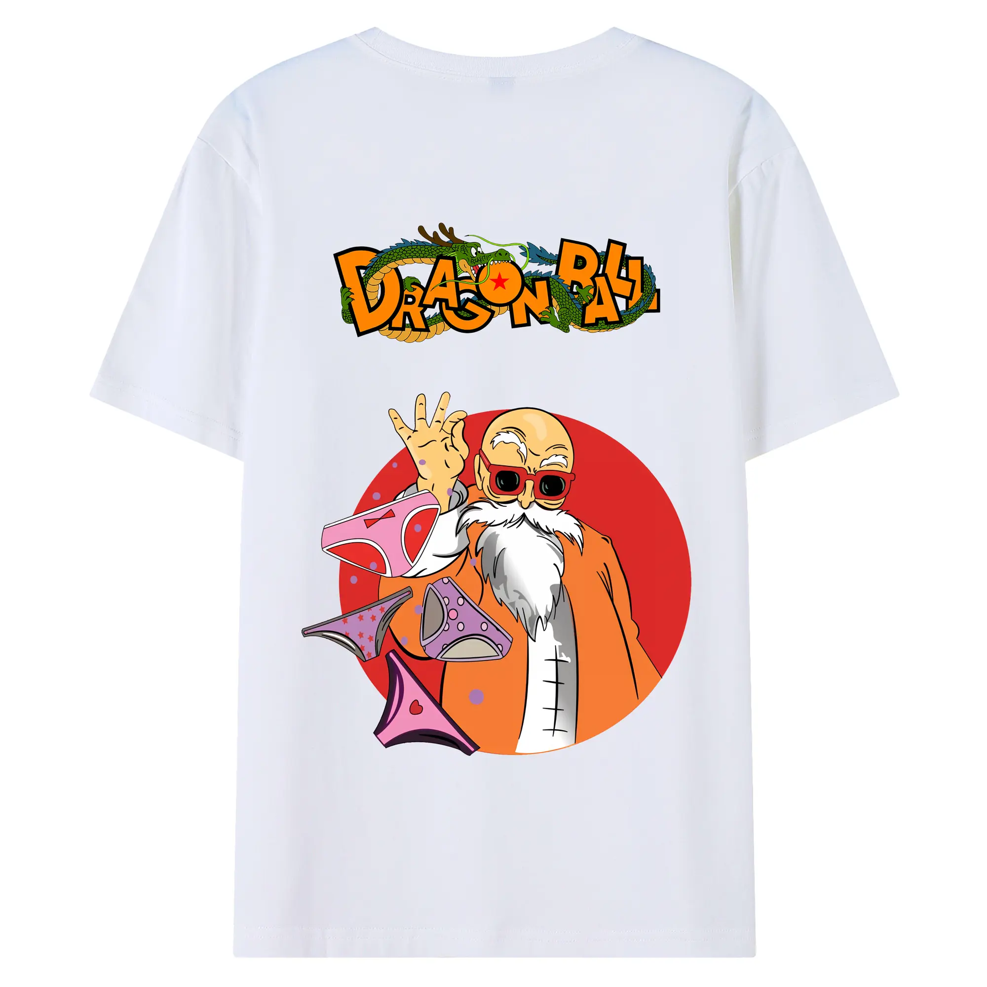 ドラゴンボール グッズ 亀仙人 - 綿100％ 半袖Tシャツ ・ バックプリント ・ 快適 通気性 ・ 日常使い 散歩 スポーツ用