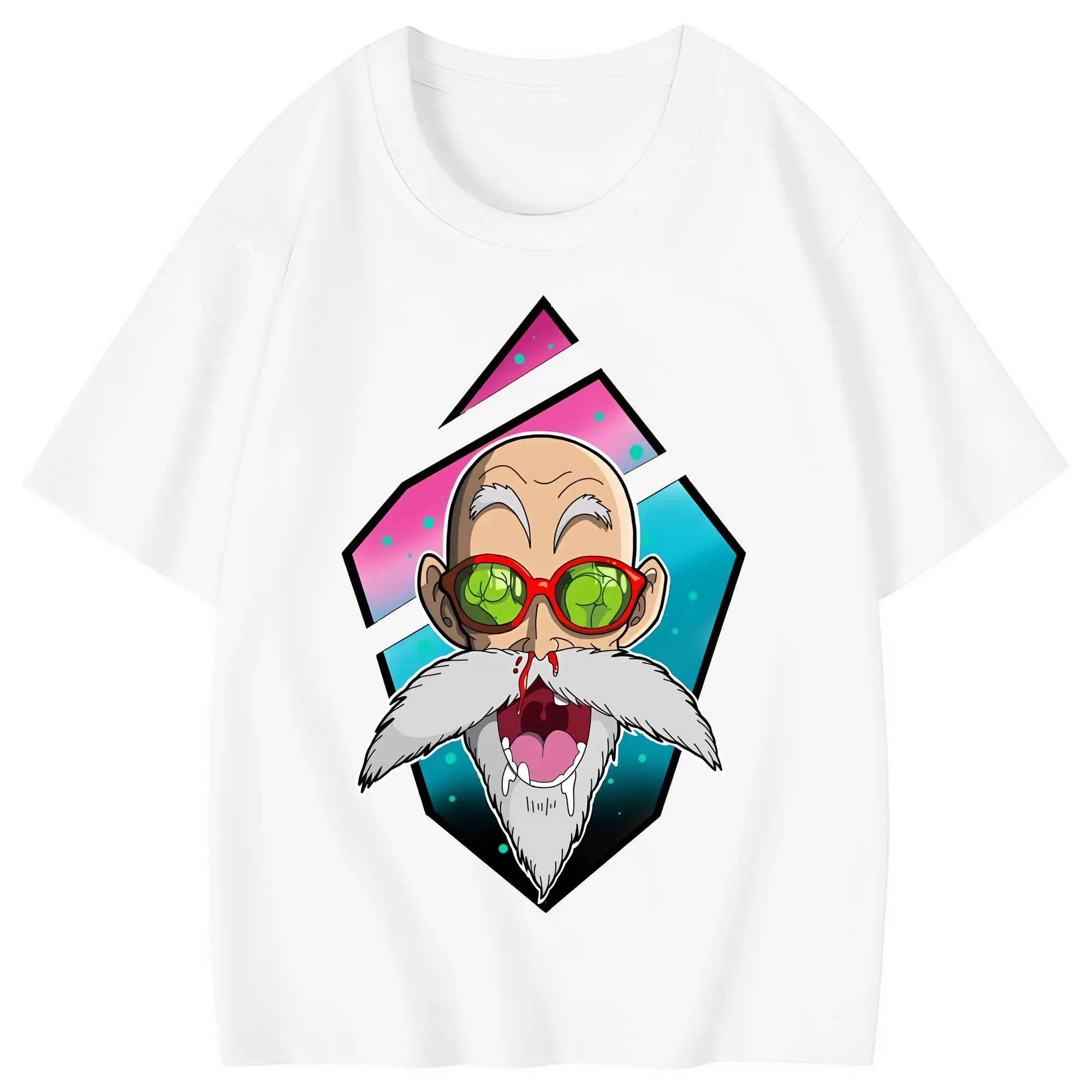 ドラゴンボール グッズ 亀仙人 - 綿100％ キッズTシャツ ・ フロントプリント ・ 快適 通気性 ・ スポーツ カジュアル 散歩用