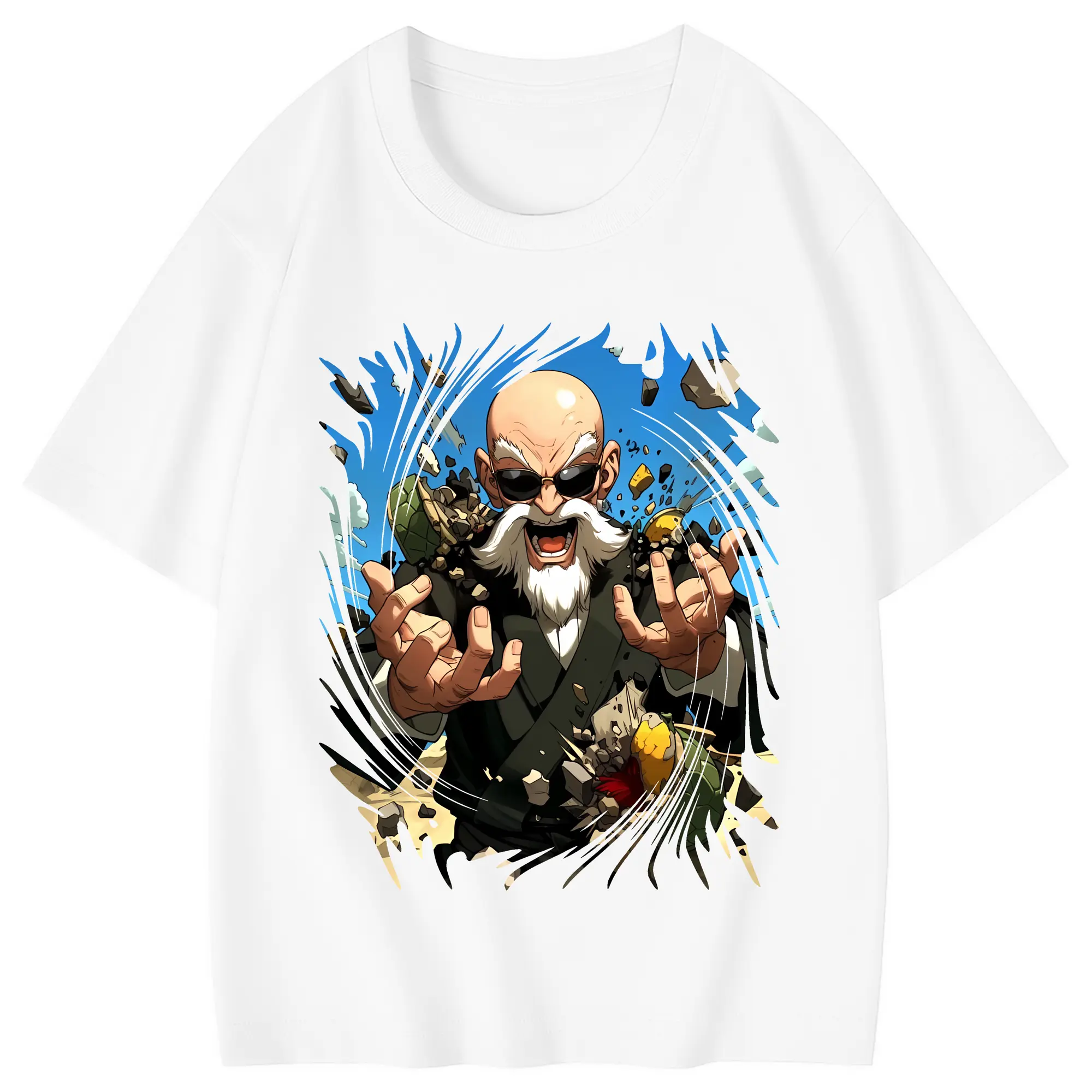 ドラゴンボール グッズ 亀仙人 - 綿100％ キッズTシャツ ・ フロントプリント ・ 快適 通気性 ・ スポーツ カジュアル 散歩用