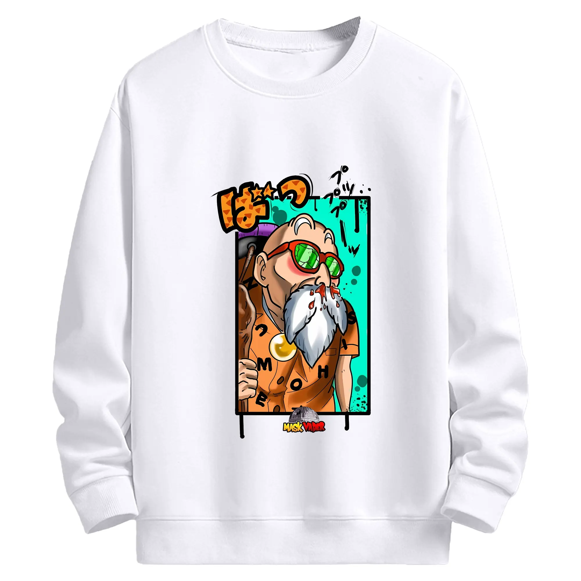 ドラゴンボール グッズ 亀仙人 - 高品質 クルーネック スウェット ・ コットン59％ ポリエステル41％ ・ ユニセックス 長袖 トレーナー ・ カジュアル デイリー スポーツ 散歩用