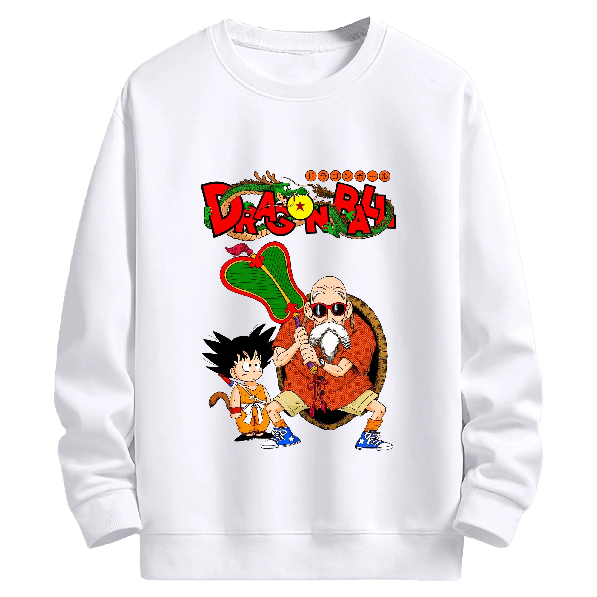 ドラゴンボール グッズ 亀仙人 - 高品質 クルーネック スウェット ・ コットン59％ ポリエステル41％ ・ ユニセックス 長袖 トレーナー ・ カジュアル デイリー スポーツ 散歩用