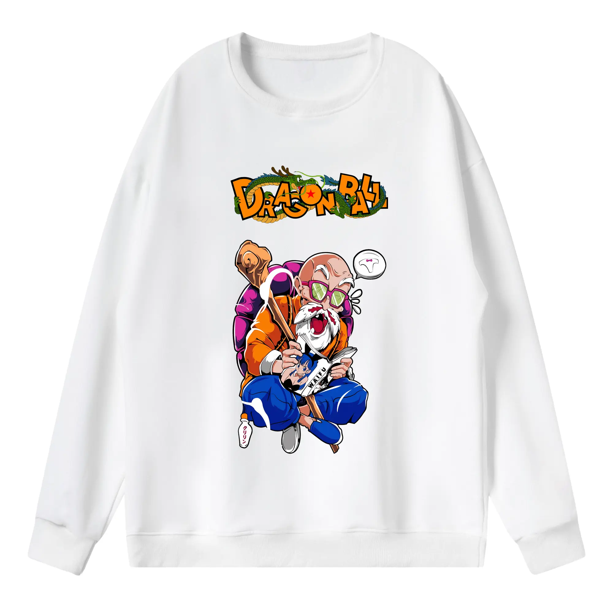 ドラゴンボール グッズ 亀仙人 - 薄手 クルーネック スウェット 裏毛260g · ポリエステル 春秋向け カジュアル 男女兼用 · トレーナー デイリー スポーツ 散歩に最適
