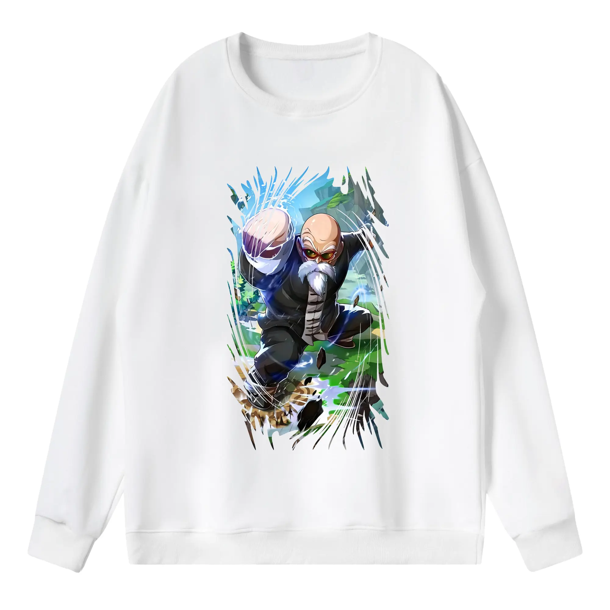 ドラゴンボール グッズ 亀仙人 - 薄手 クルーネック スウェット 裏毛260g · ポリエステル 春秋向け カジュアル 男女兼用 · トレーナー デイリー スポーツ 散歩に最適