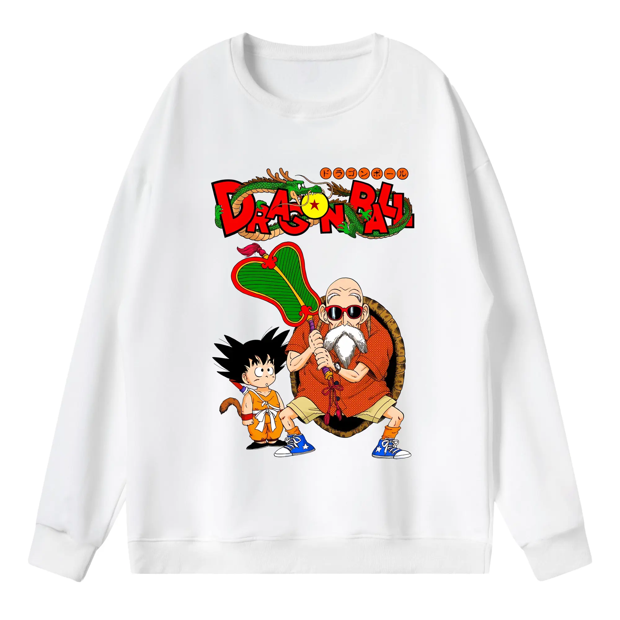 ドラゴンボール グッズ 亀仙人 - 薄手 クルーネック スウェット 裏毛260g · ポリエステル 春秋向け カジュアル 男女兼用 · トレーナー デイリー スポーツ 散歩に最適