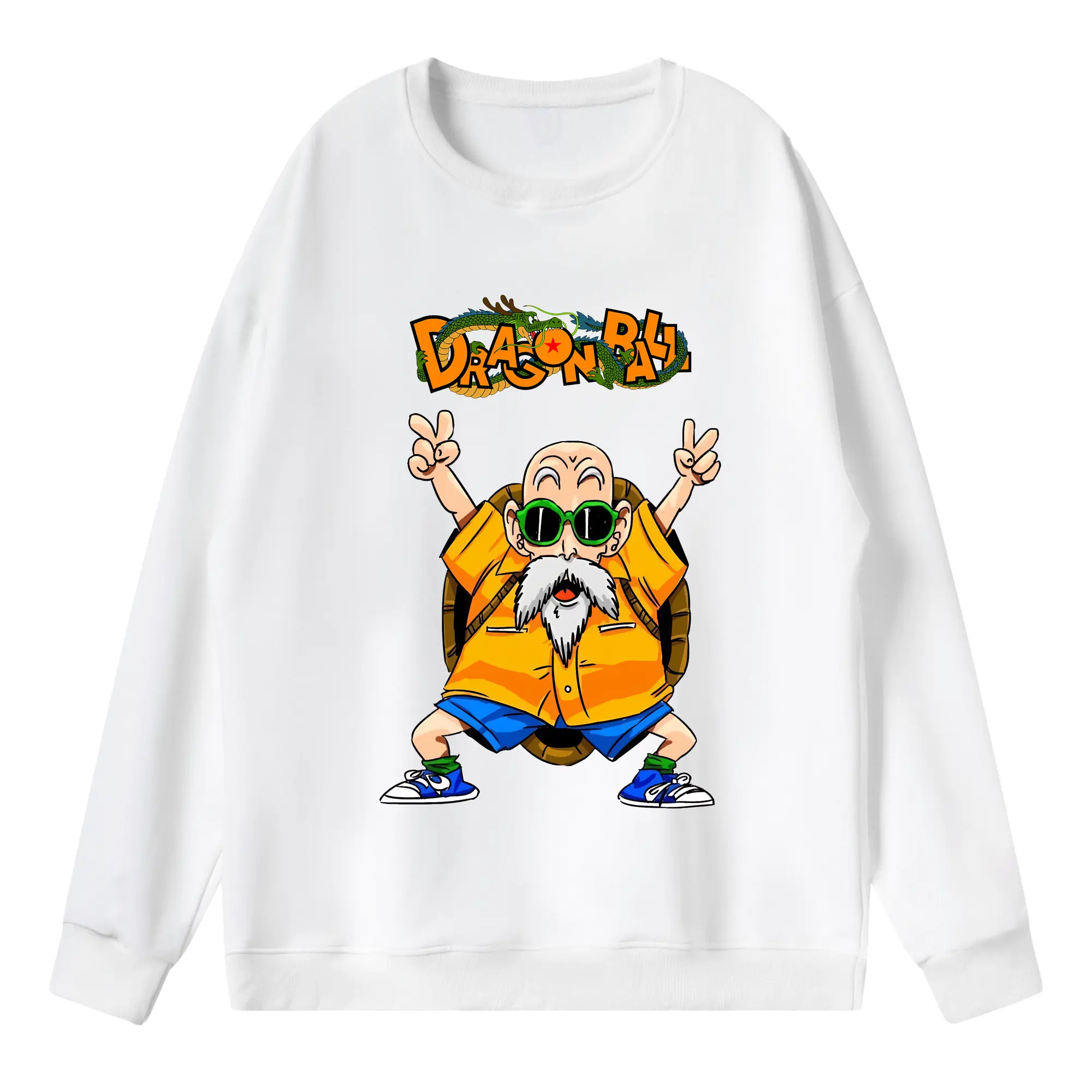 ドラゴンボール グッズ 亀仙人 - 薄手 クルーネック スウェット 裏毛260g · ポリエステル 春秋向け カジュアル 男女兼用 · トレーナー デイリー スポーツ 散歩に最適