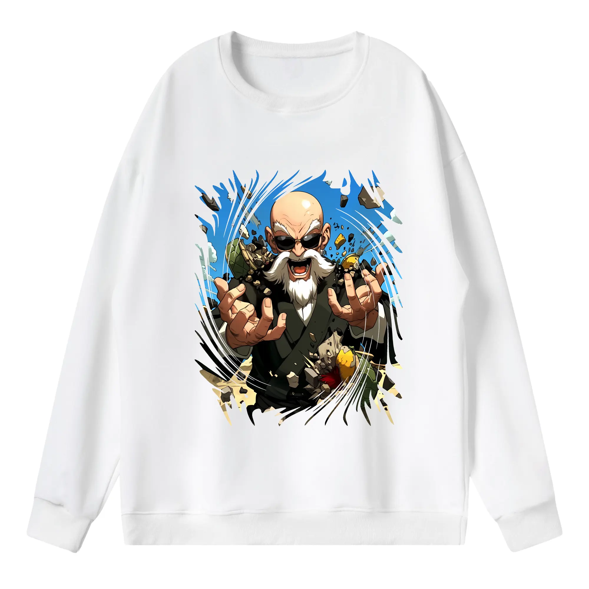 ドラゴンボール グッズ 亀仙人 - 薄手 クルーネック スウェット 裏毛260g · ポリエステル 春秋向け カジュアル 男女兼用 · トレーナー デイリー スポーツ 散歩に最適