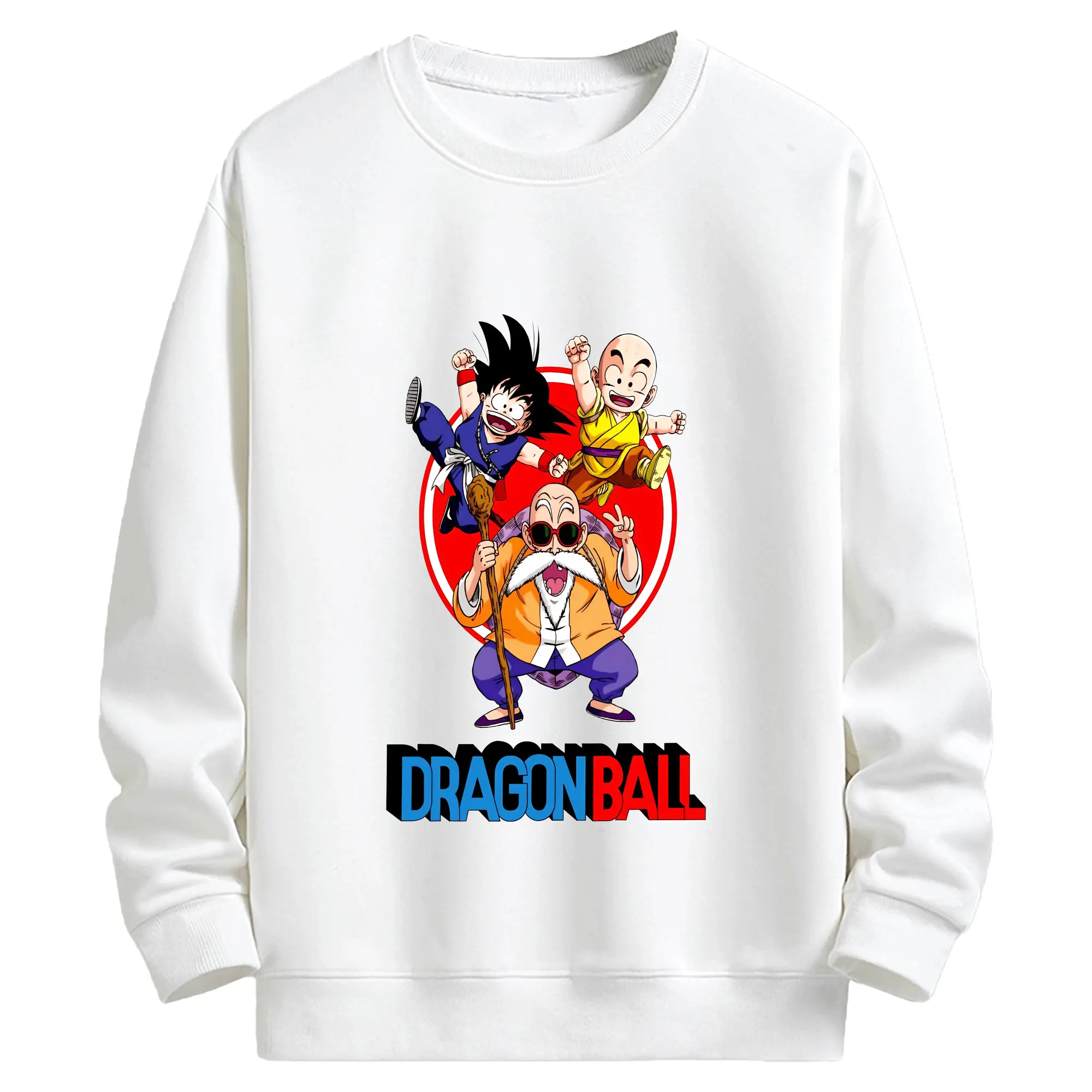 ドラゴンボール グッズ 亀仙人 - キッズ クルーネックスウェットシャツ ・ フロントプリント ・ 綿80％ ポリエステル20％ ・ 快適 通学 スポーツ 日常使い お散歩用