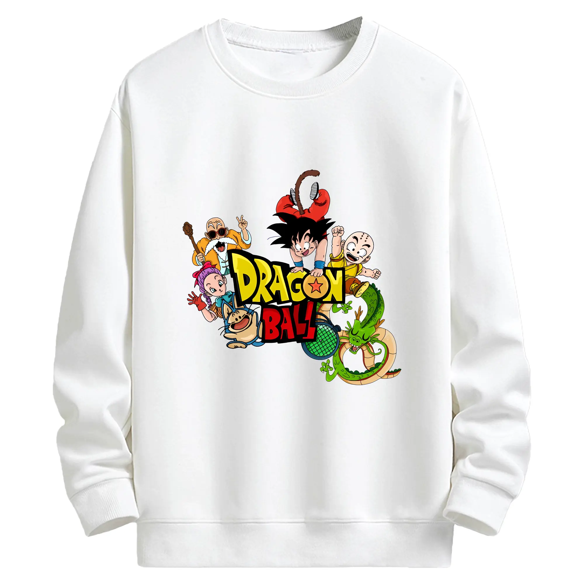 ドラゴンボール グッズ 亀仙人 - キッズ クルーネックスウェットシャツ ・ フロントプリント ・ 綿80％ ポリエステル20％ ・ 快適 通学 スポーツ 日常使い お散歩用